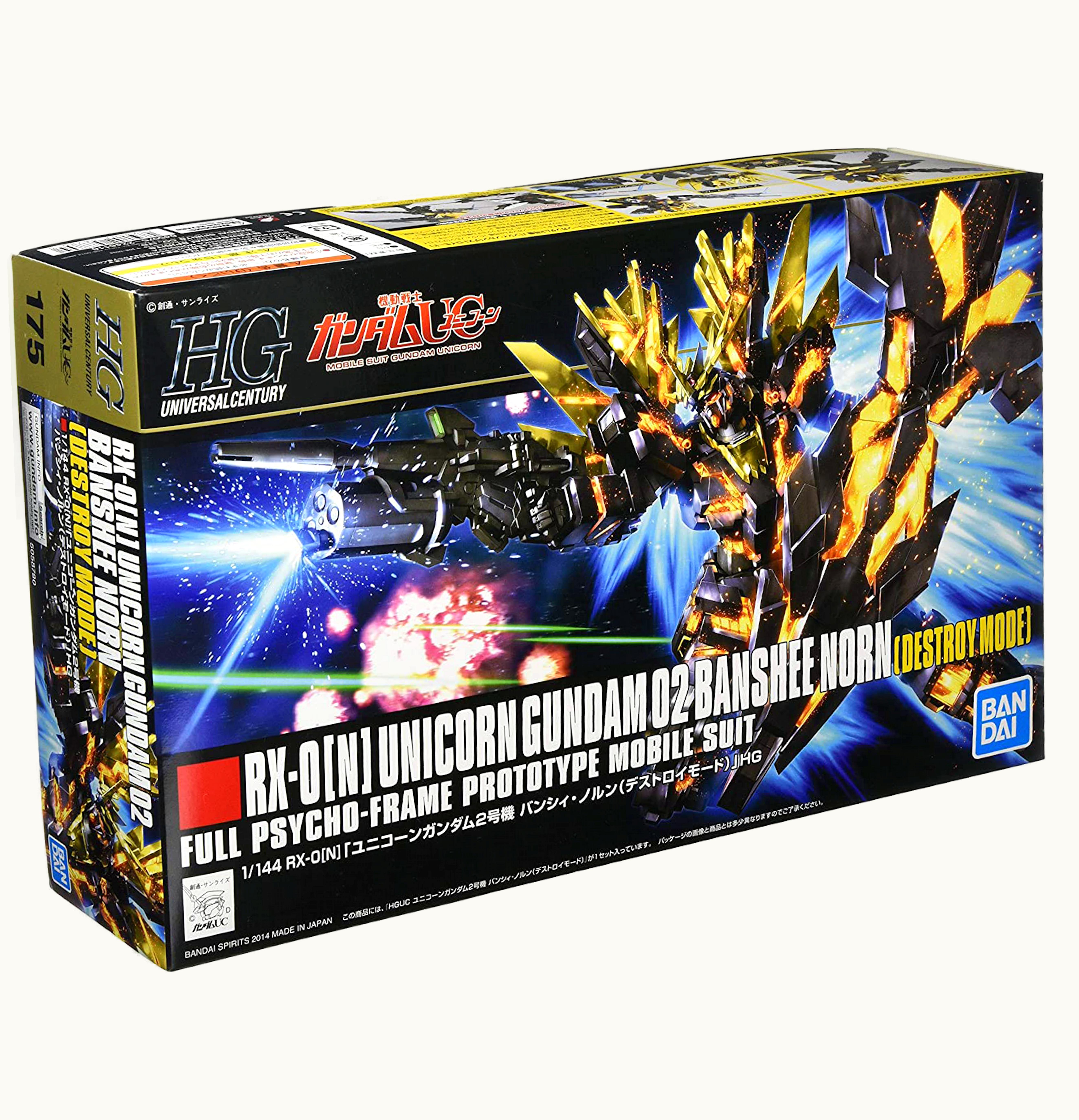 Bandai Bandai HGUC 175 Gundam RX 0 N Unicorn 02 Banshee Norn 1 144 Model Kit Action Figure