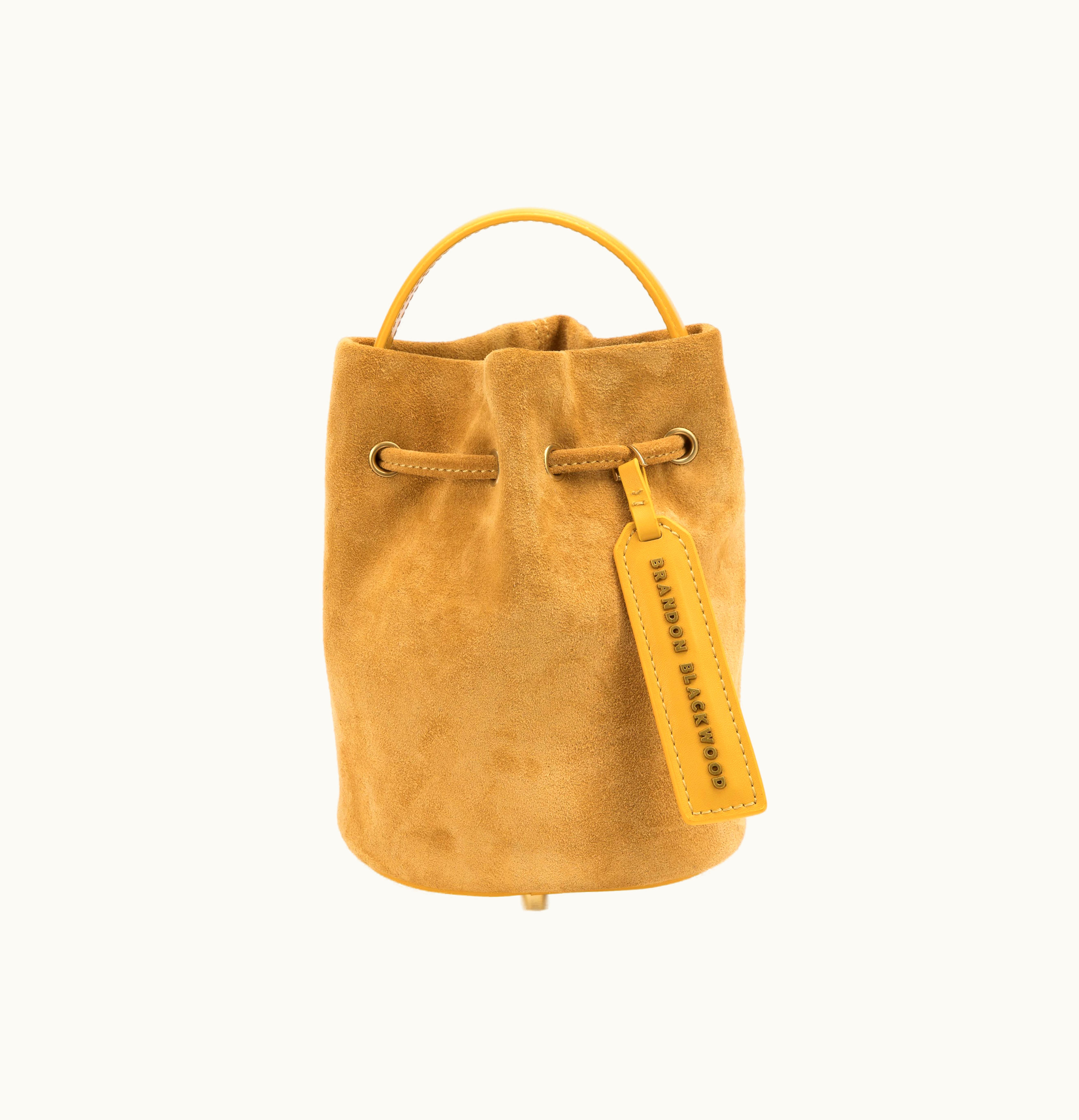 Brandon Blackwood Brandon Blackwood Kamal Bucket Bag Suede Yellow