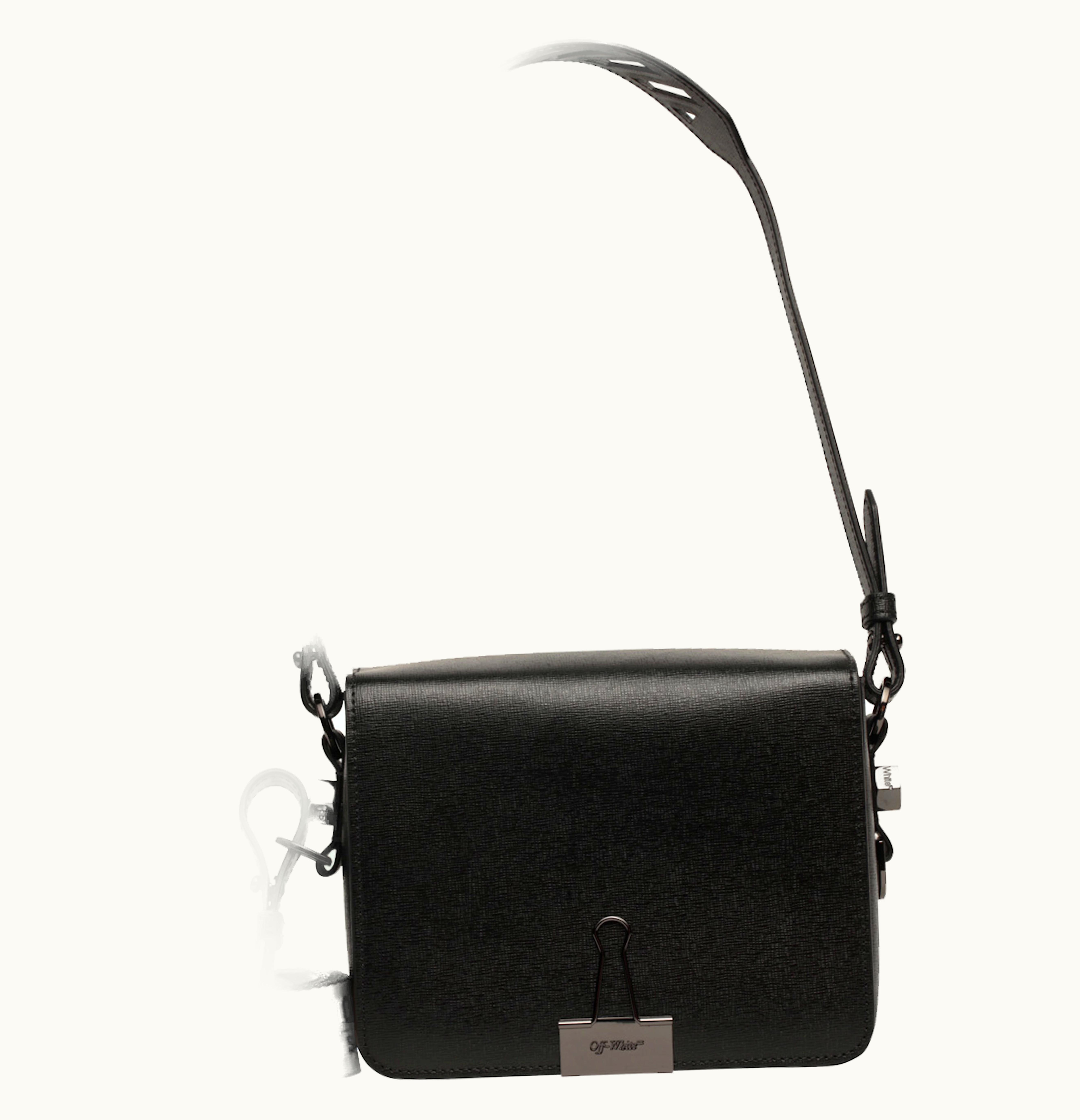 OFF-WHITE OFF WHITE Binder Clip Bag Black Yellow