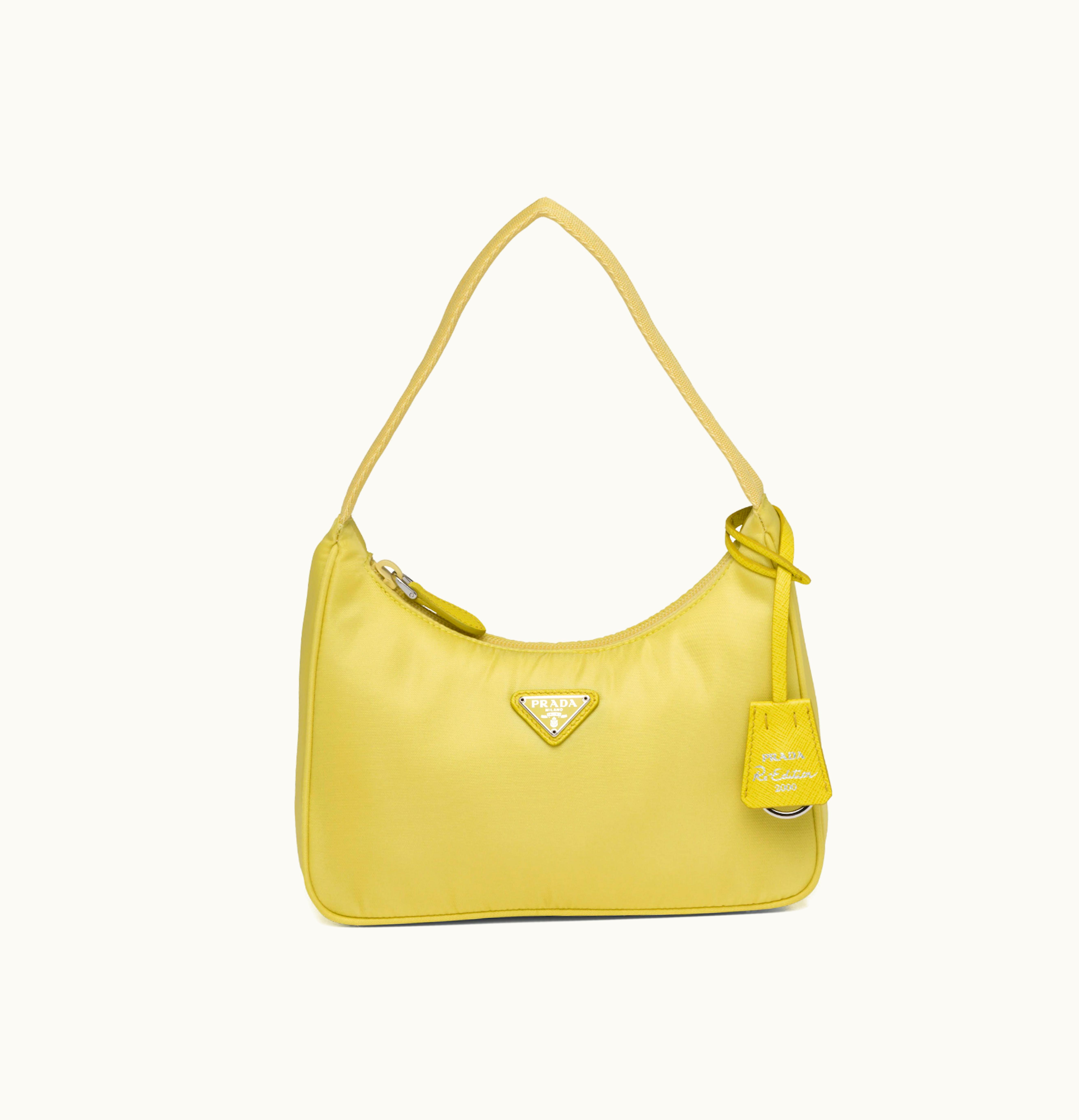 Prada Prada Re Edition 2000 Nylon Bag Mini Pineapple Yellow