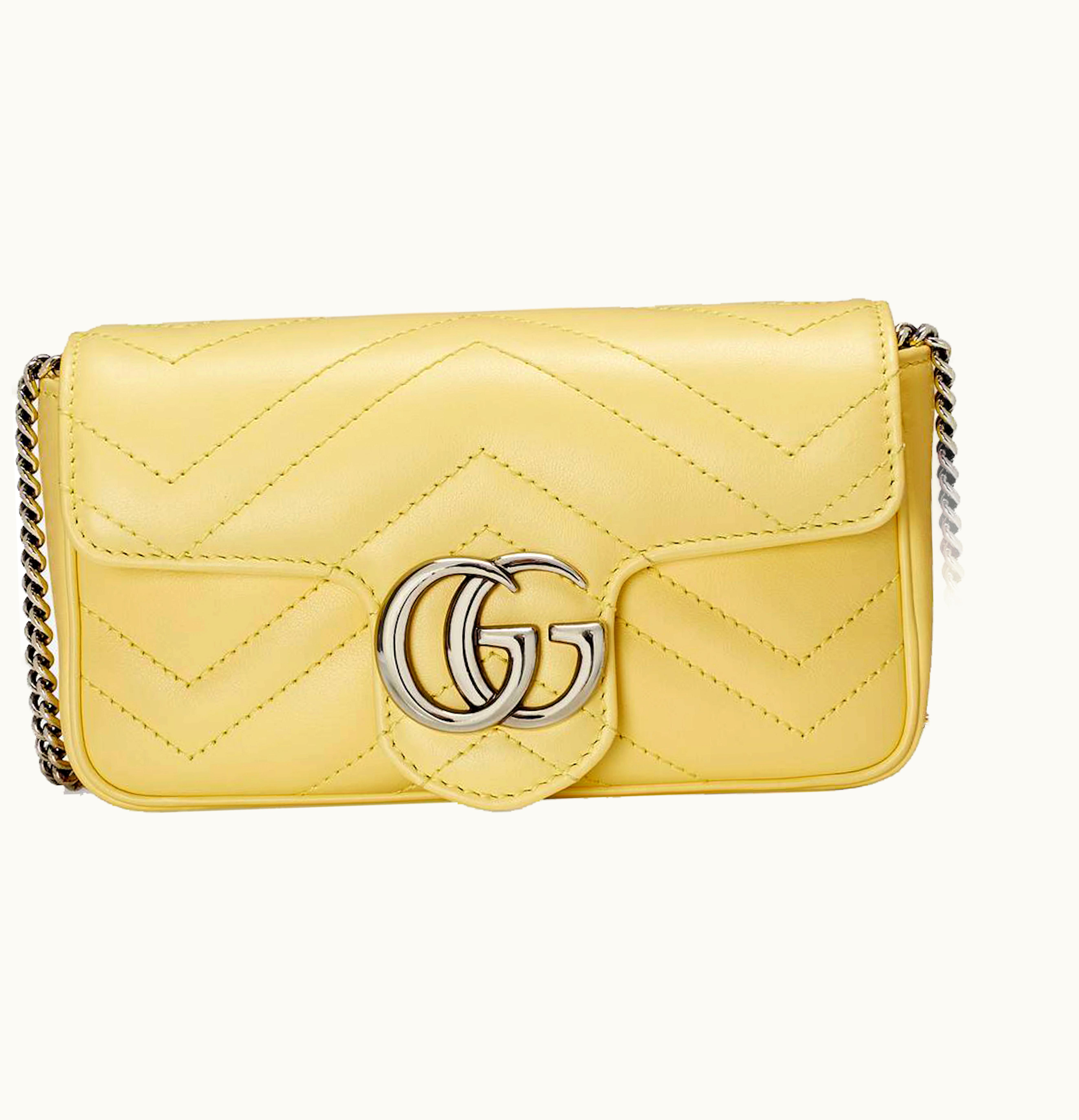Gucci Gucci Marmont Bag GG Super Mini Pastel Yellow