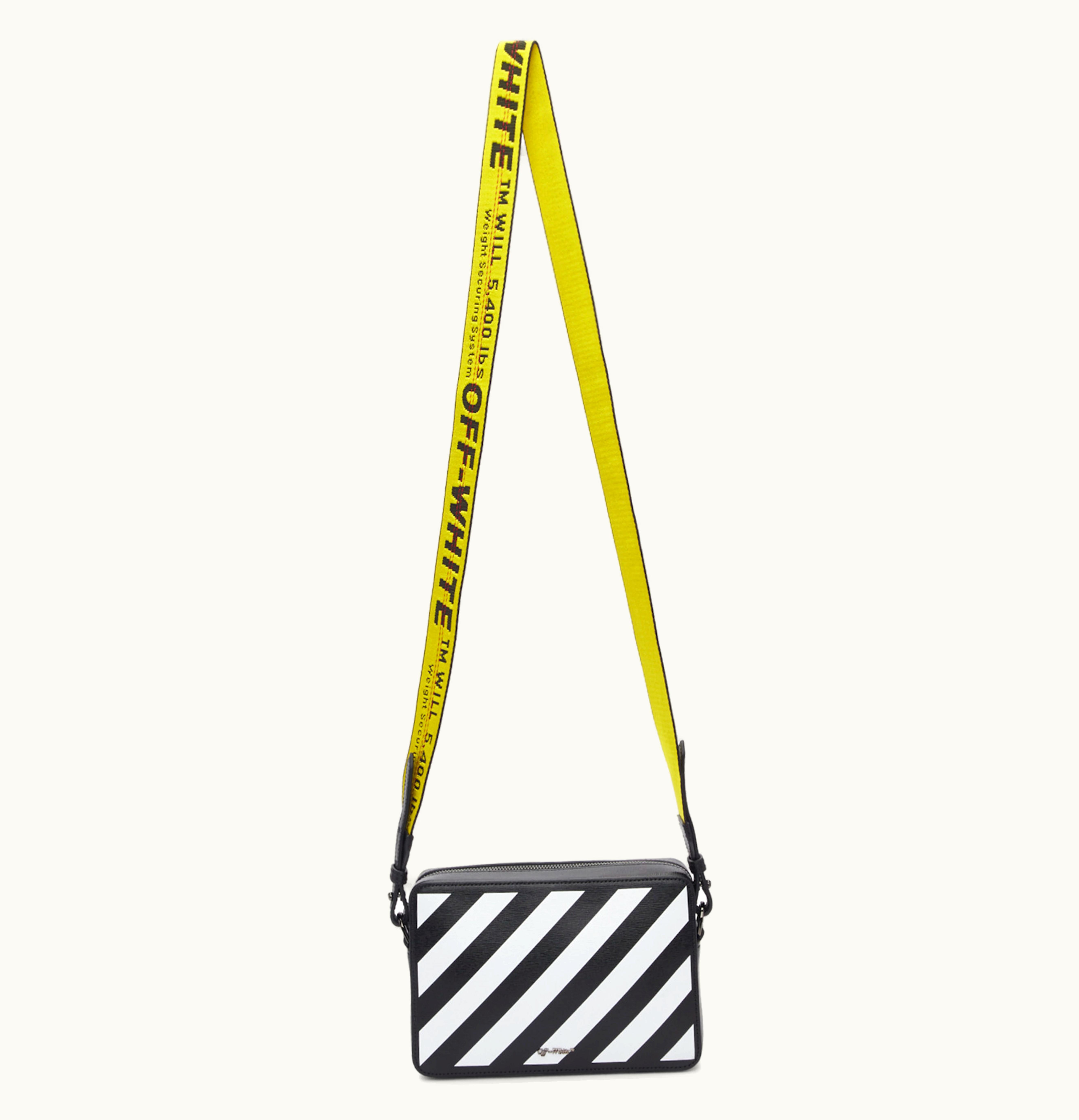 OFF-WHITE OFF WHITE Fannypack Diag Black White Yellow