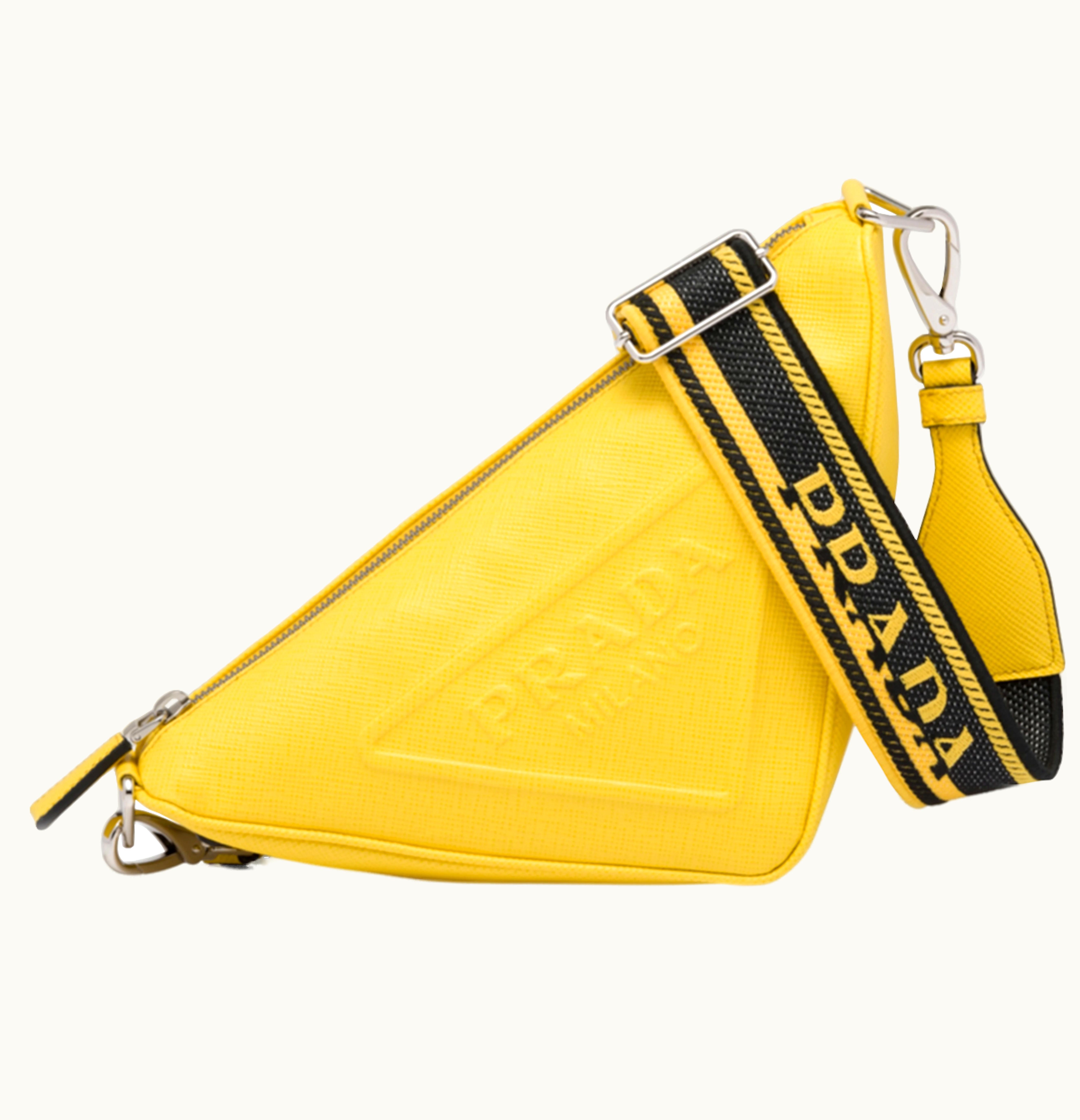 Prada Prada Saffiano Triangle Bag Sunny Yellow