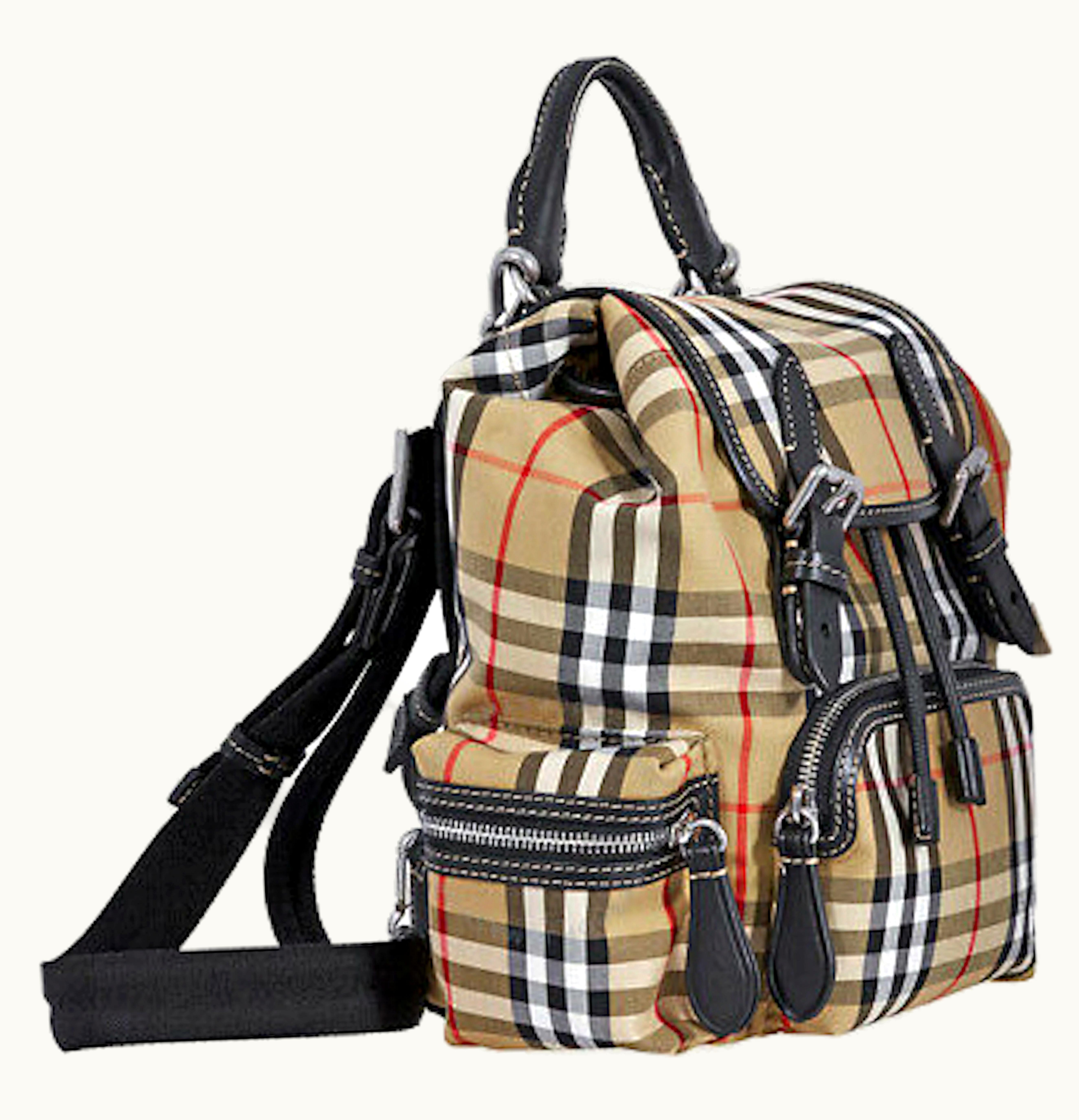 Burberry Burberry Vintage Backpack Small Antique Yellow Check