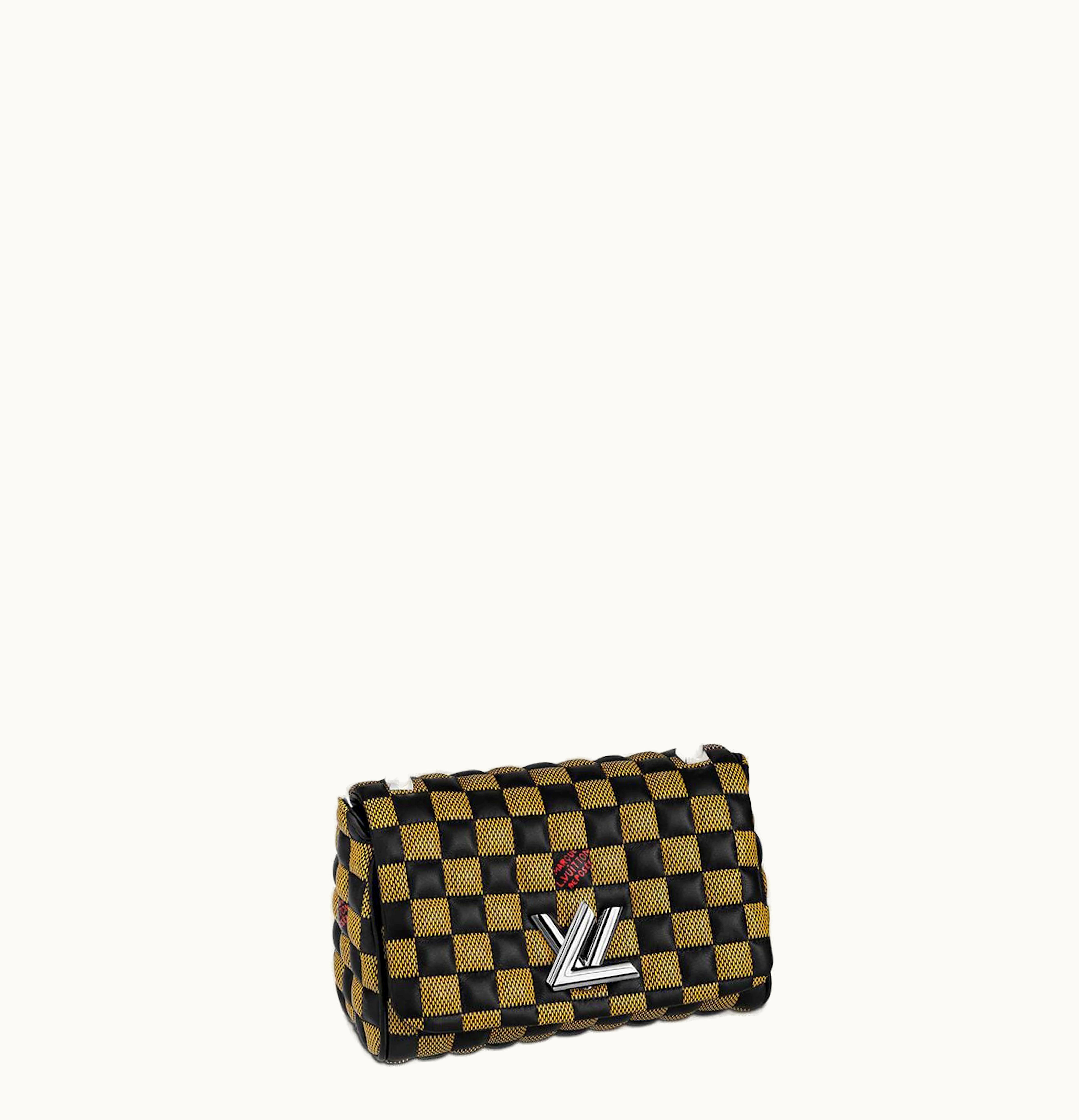 Louis Vuitton Louis Vuitton Twist Damier Quilted BB Black Yellow