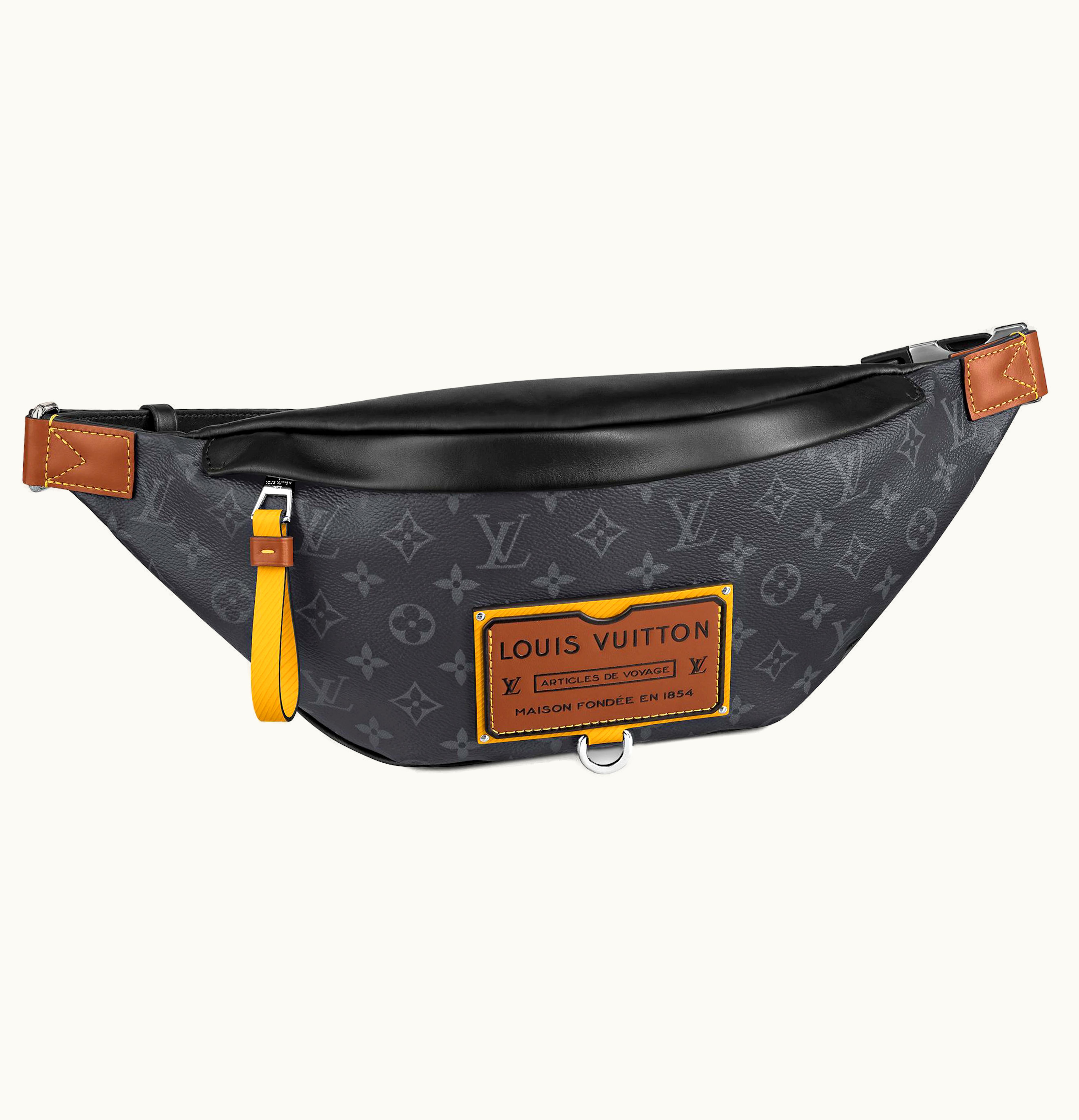 Louis Vuitton Louis Vuitton Discovery Bumbag Monogram Eclipse Gaston Label Savane Yellow