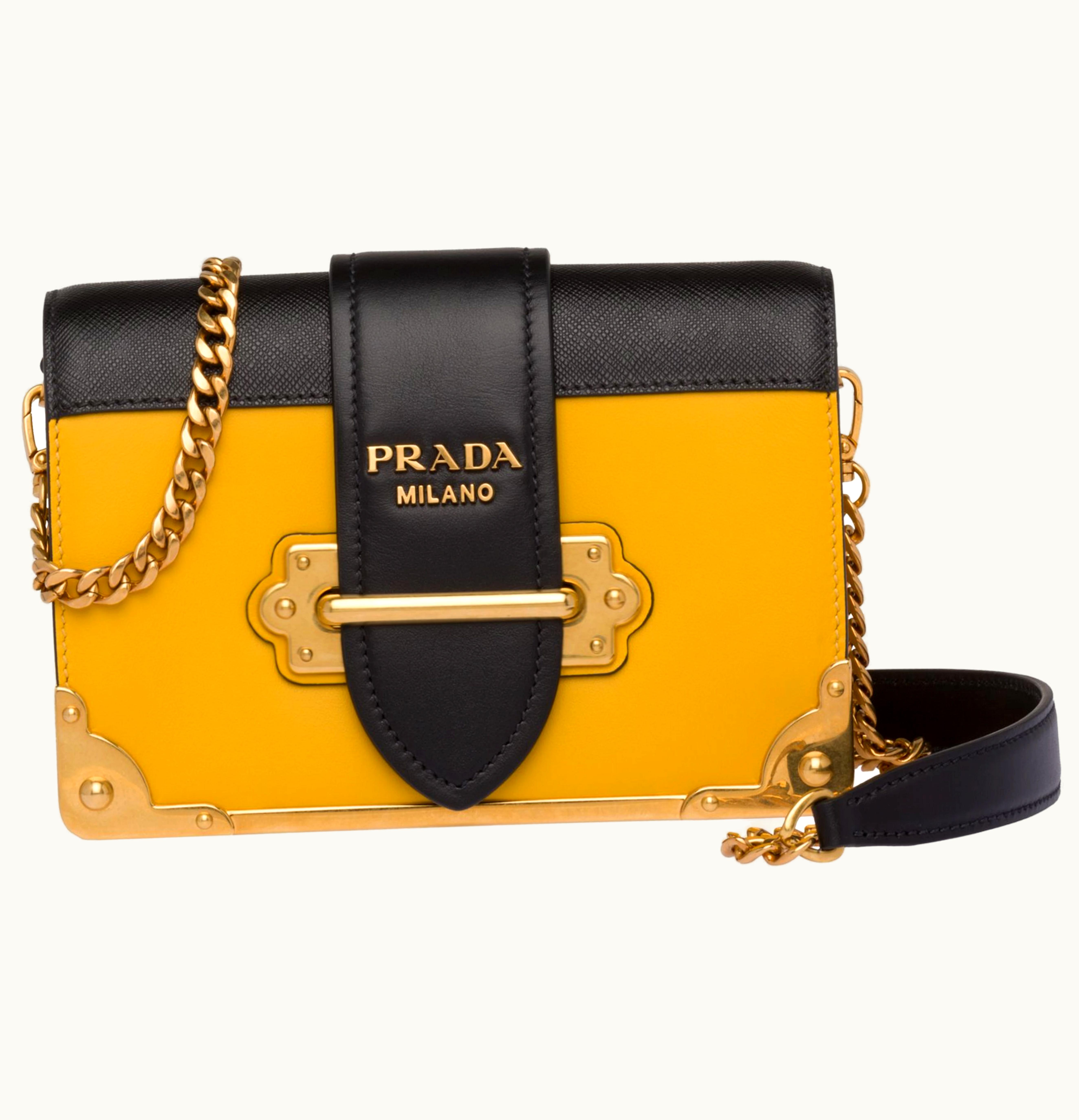 Prada Prada Cahier Chain Yellow