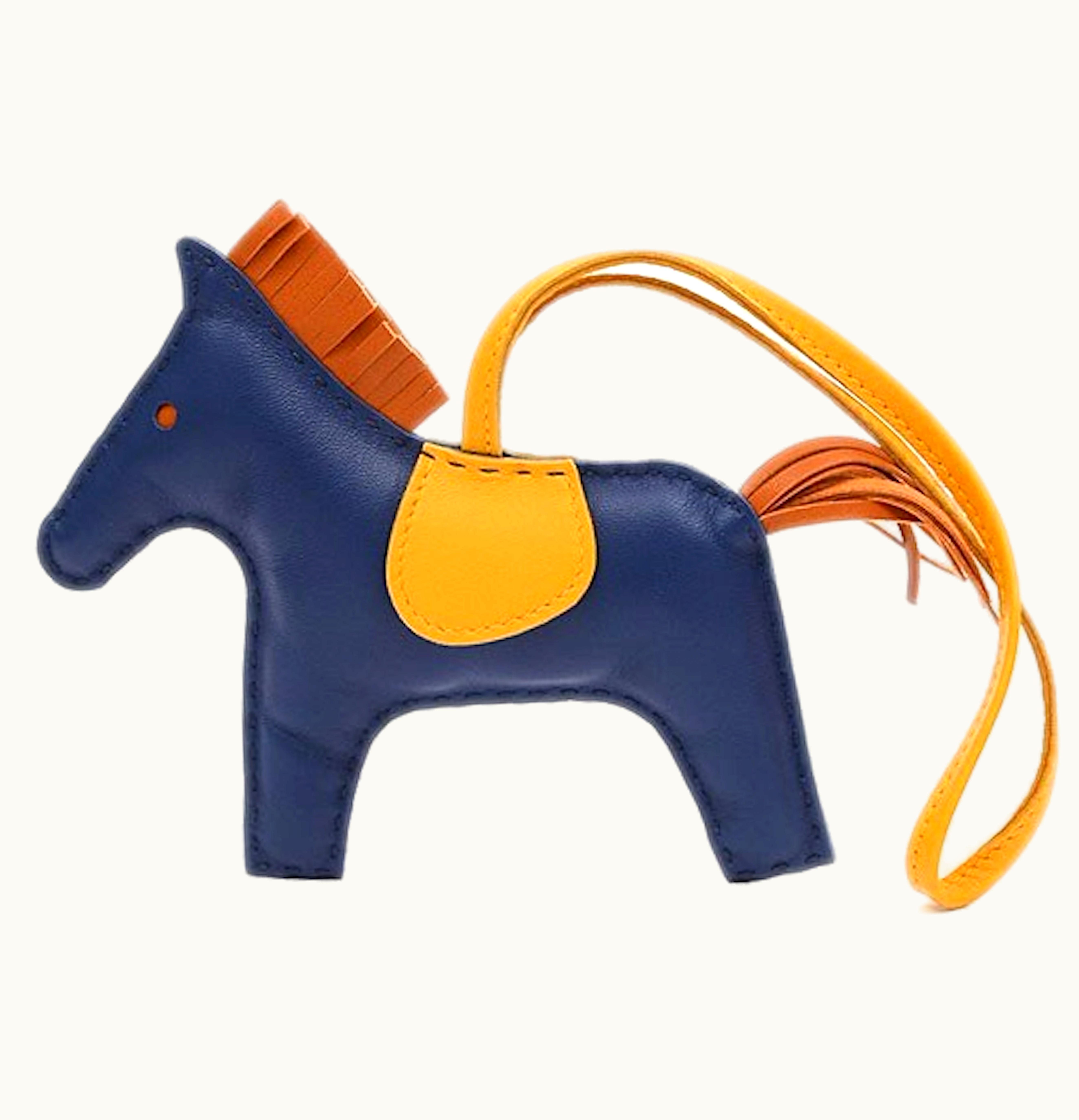 Hermès Hermes Bag Charm Milo Rodeo MM Malta Blue Cornelian Golden Yellow