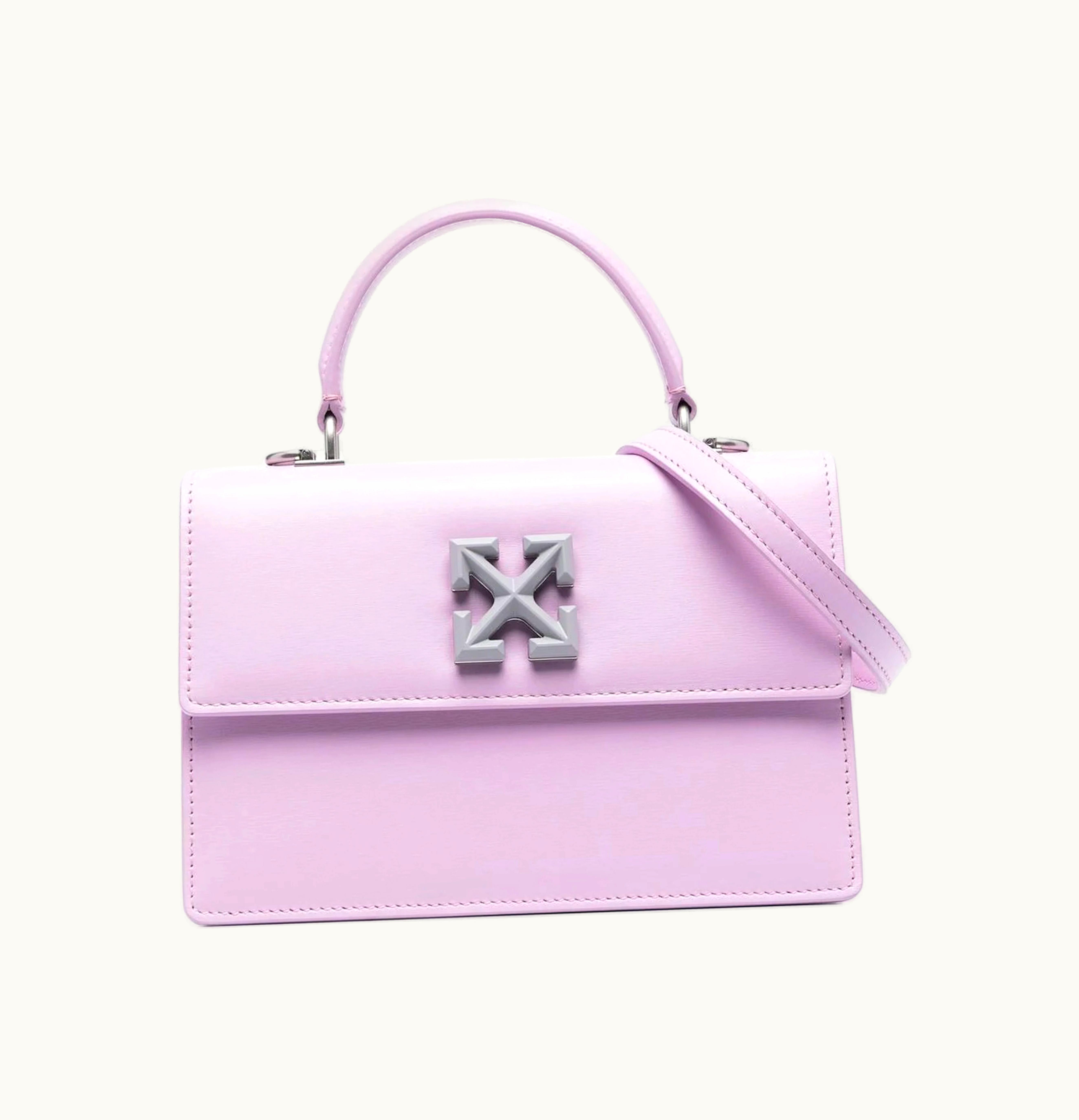 OFF-WHITE OFF WHITE Jitney 14 Leather Tote Bag Lilac Purple