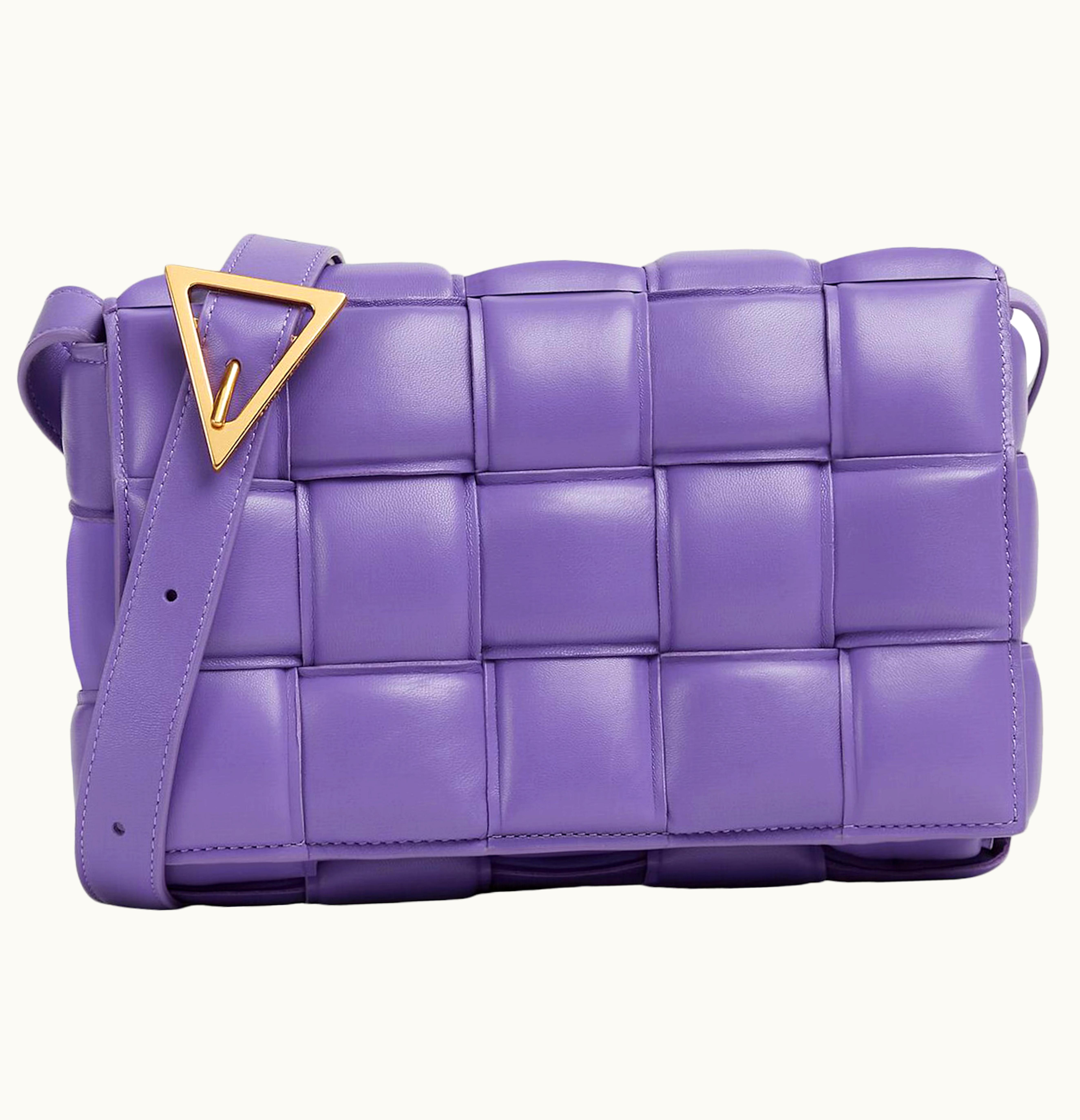 Bottega Veneta Bottega Veneta Padded Intreccio Cassette Crossbody Bag Purple