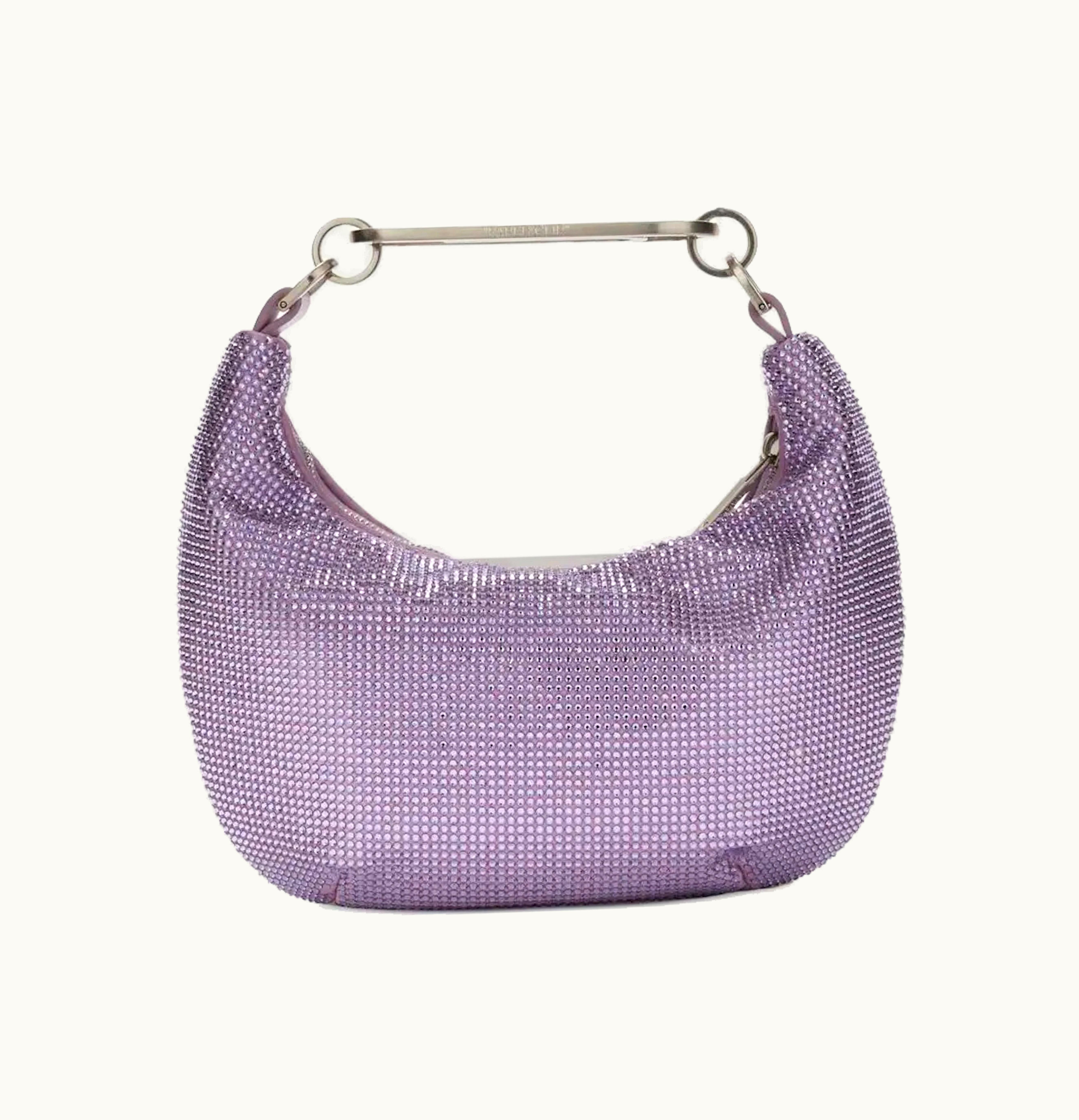 OFF-WHITE OFF WHITE Paperclip Embellished Shoulder Bag Lilac Purple