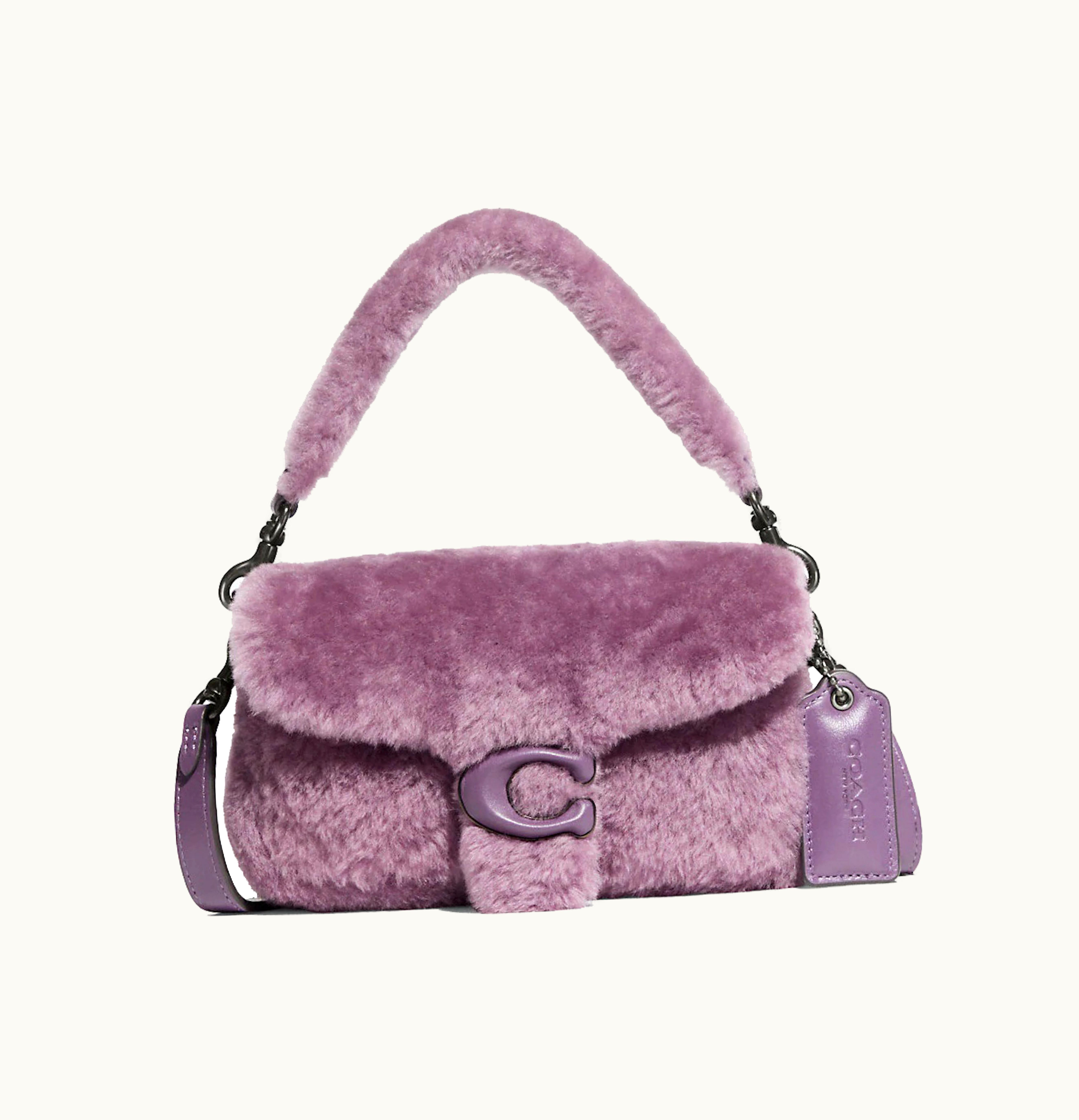 Coach Coach Pillow Tabby 18 Shoulder Bag Shearling Dusty Purple
