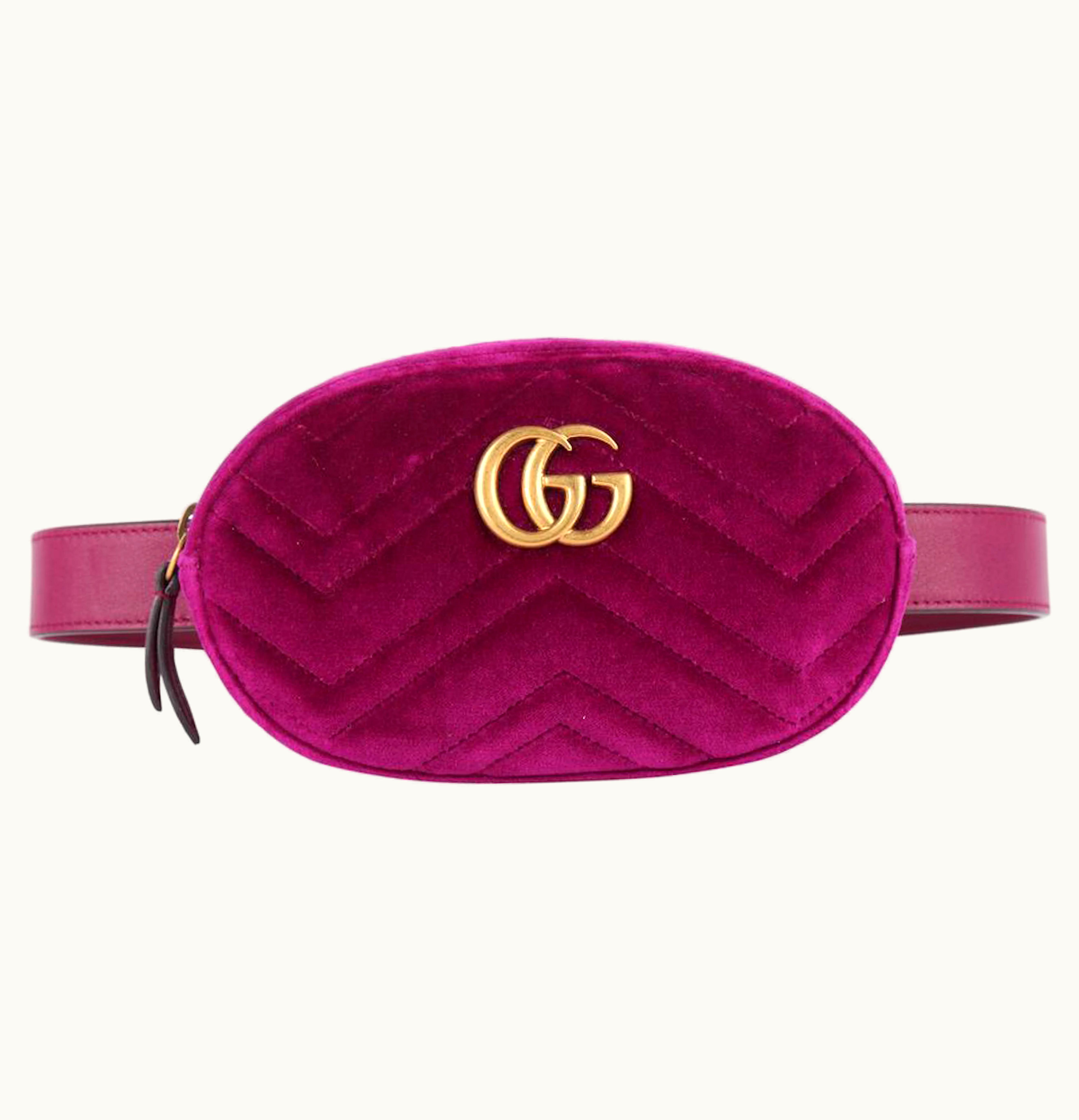 Gucci Gucci Marmont Belt Bag Matelasse GG Fuchsia