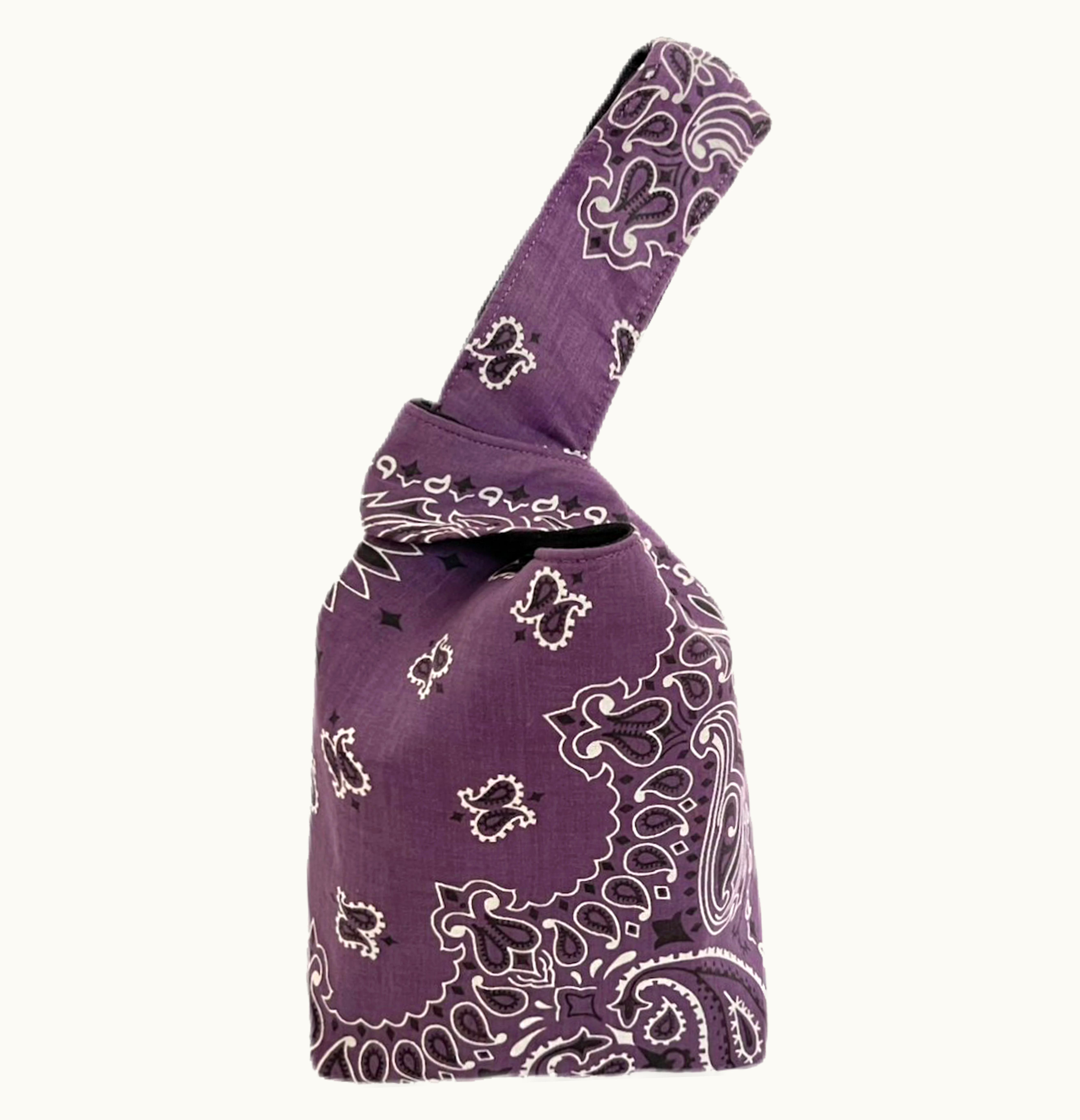 Yaito Yaito Paisley One Handle Knot Bag Plum