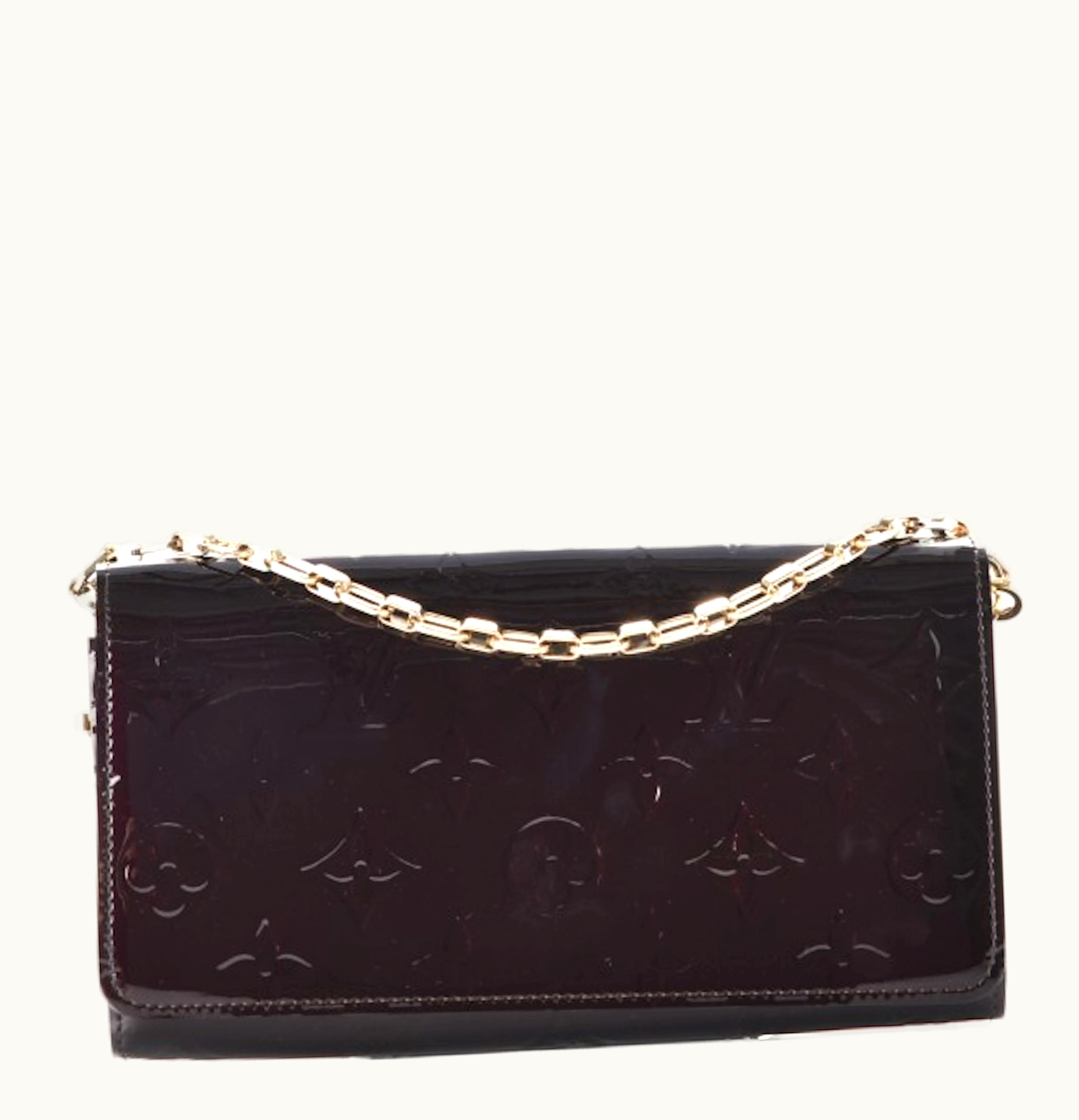 Louis Vuitton Louis Vuitton Chaine Wallet Monogram Vernis Patent Leather Amarante