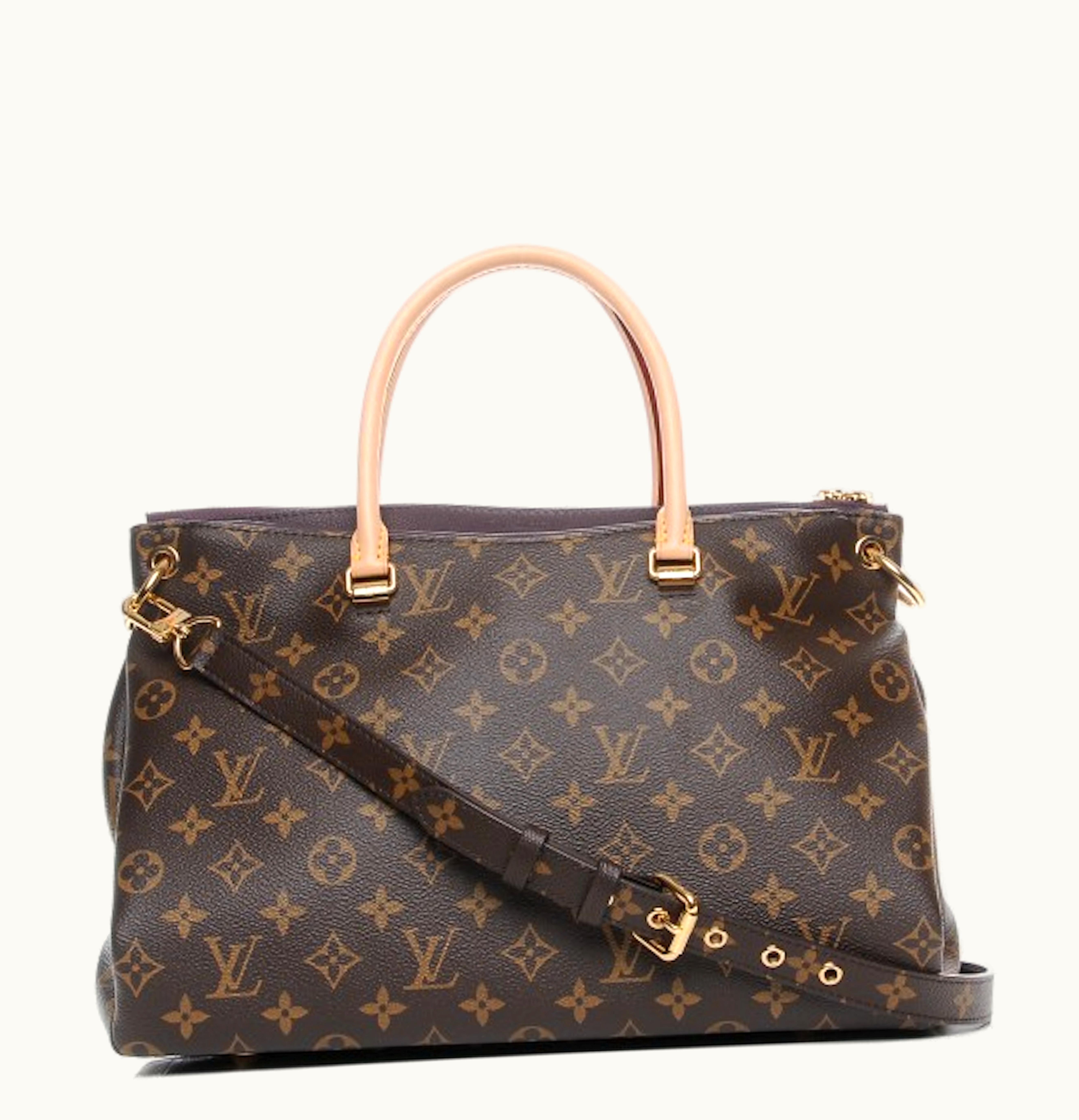 Louis Vuitton Louis Vuitton Tote Pallas Monogram Canvas Leather Quetsche