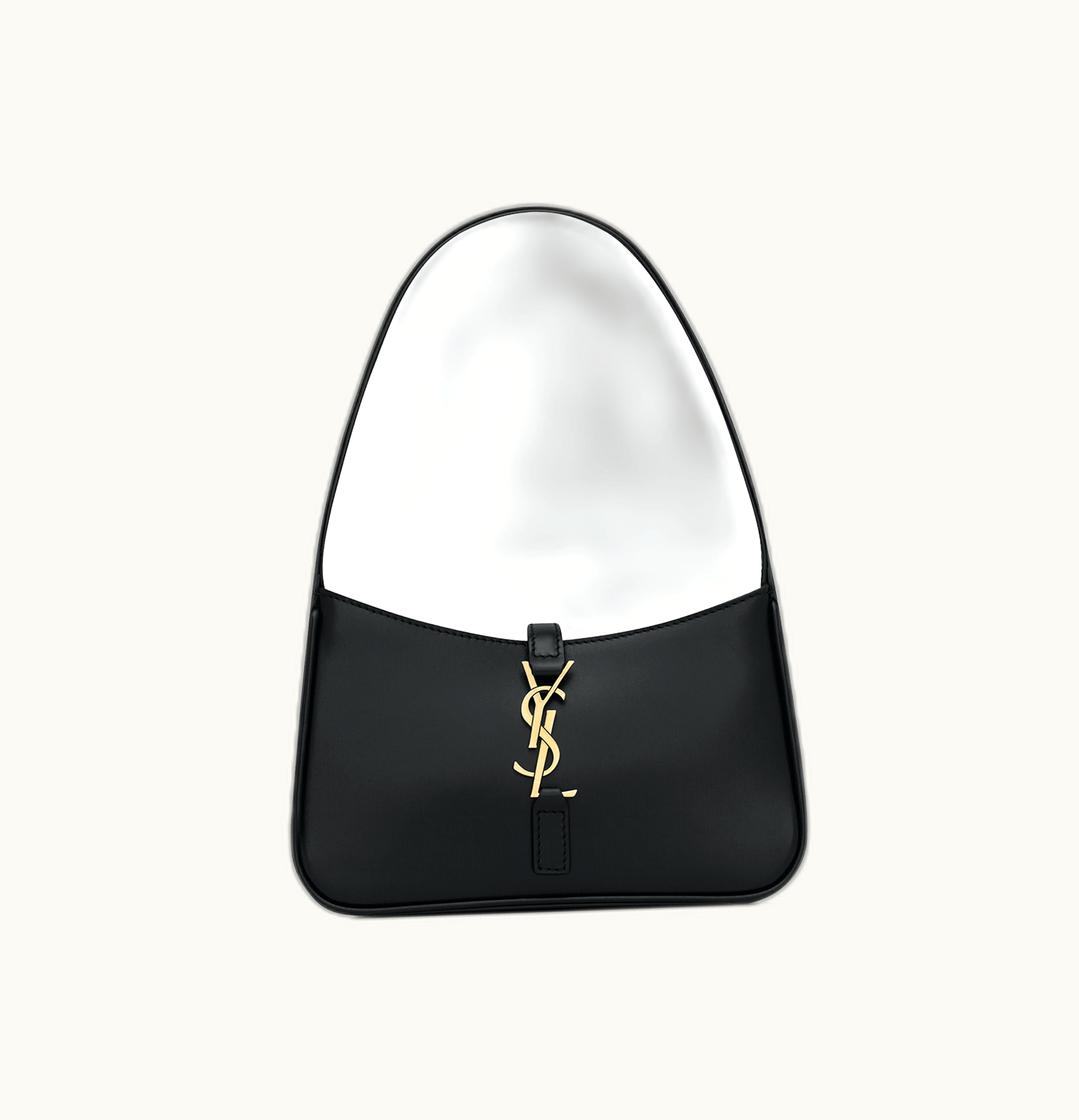 Saint Laurent Saint Laurent Le 5 A 7 Mini Hobo Bag In Smooth Leather Noir