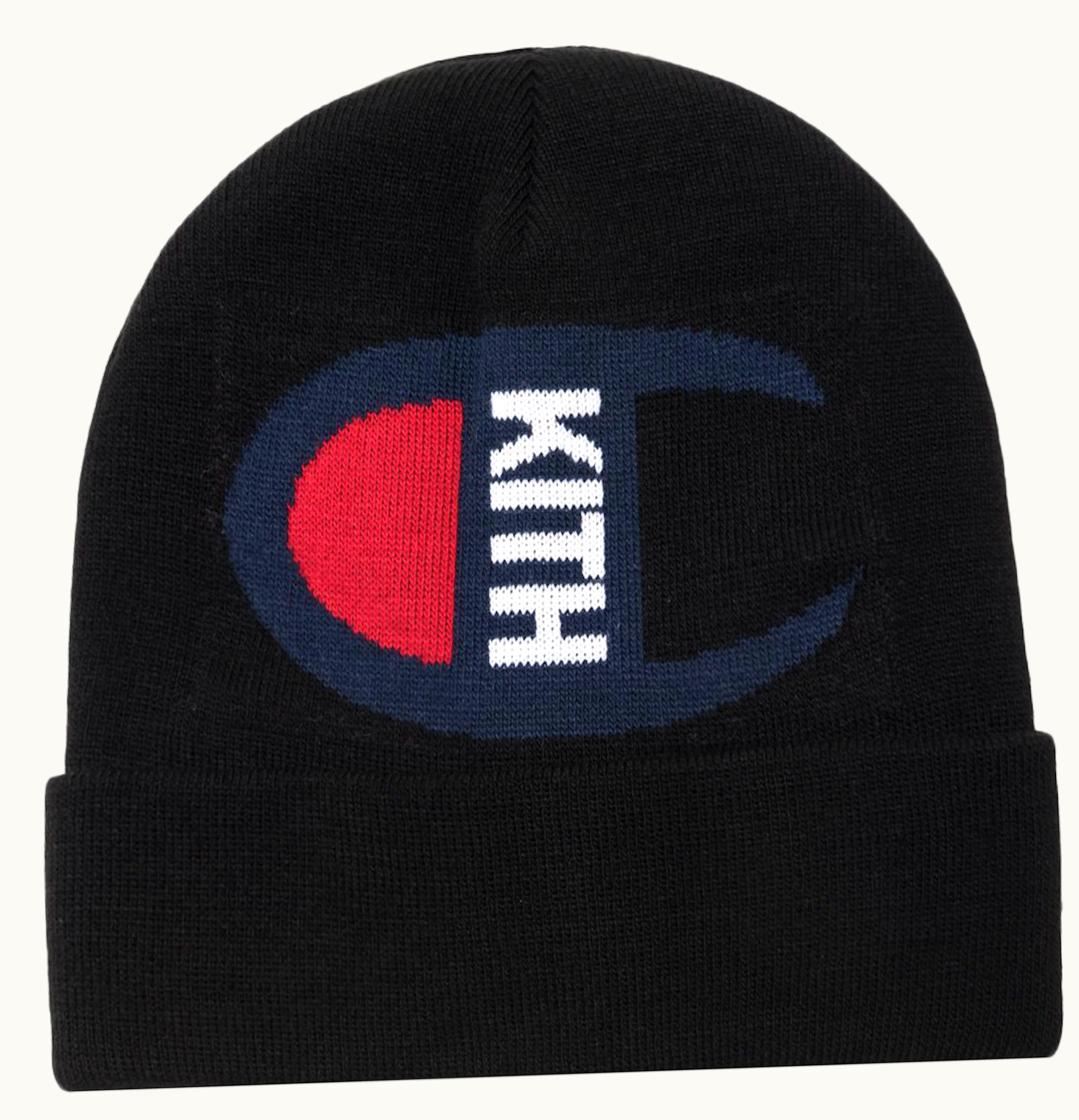 Kith Kith Champion Intarsia Logo Beanie Black