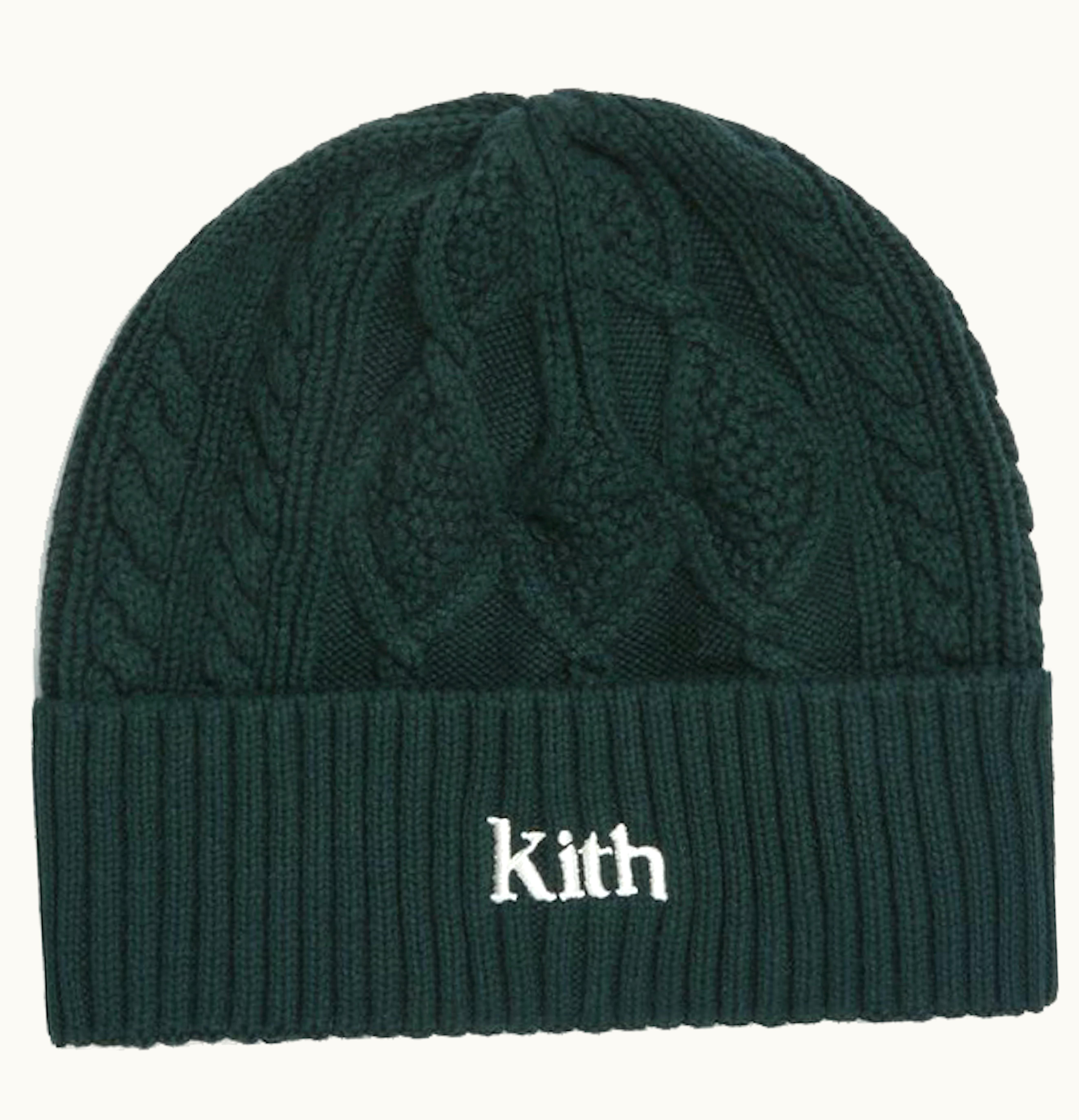 Kith Kith Slyvan Cable Beanie Scarab