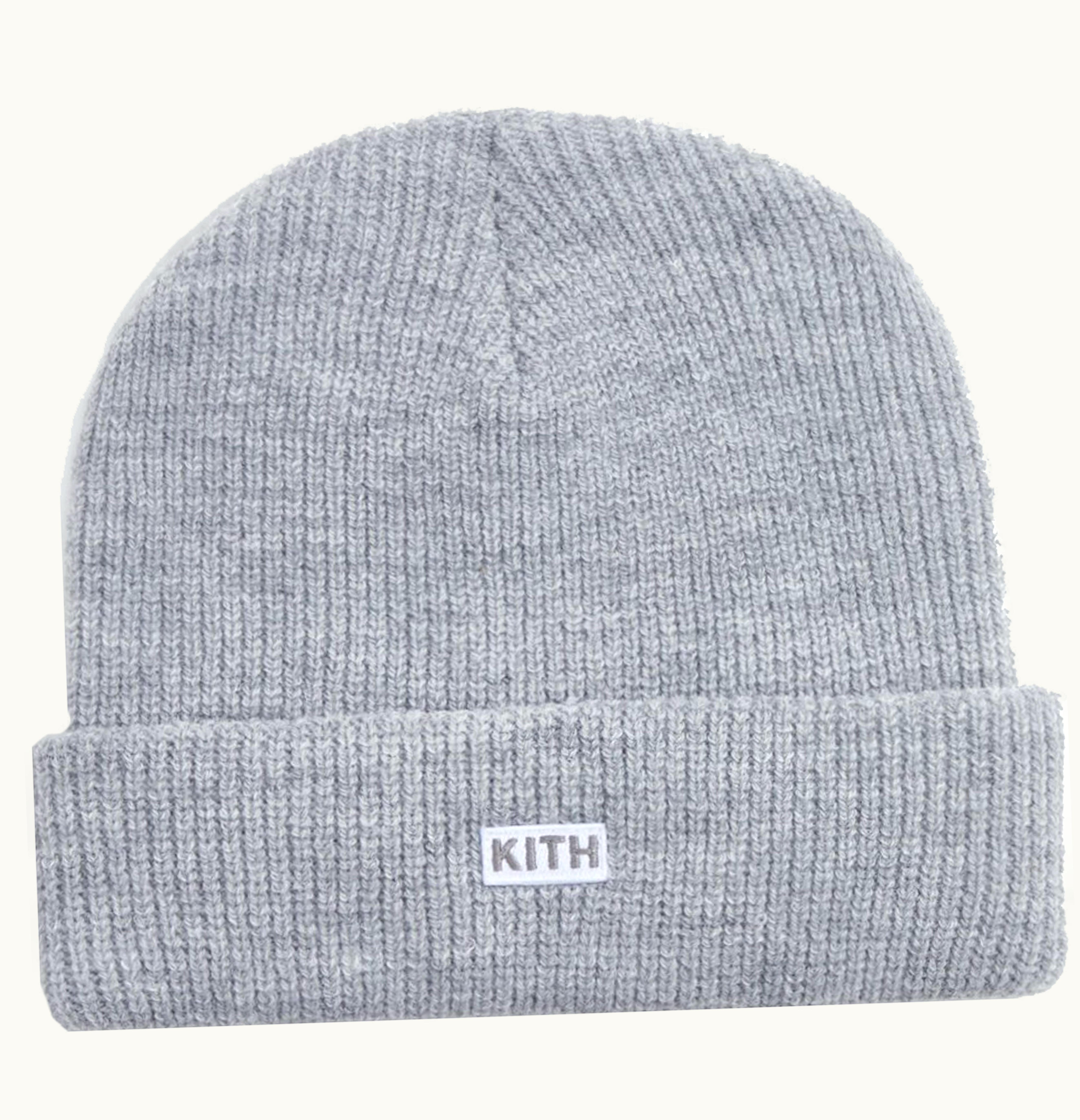 Kith Kith Classic Rib Beanie Light Heather Grey