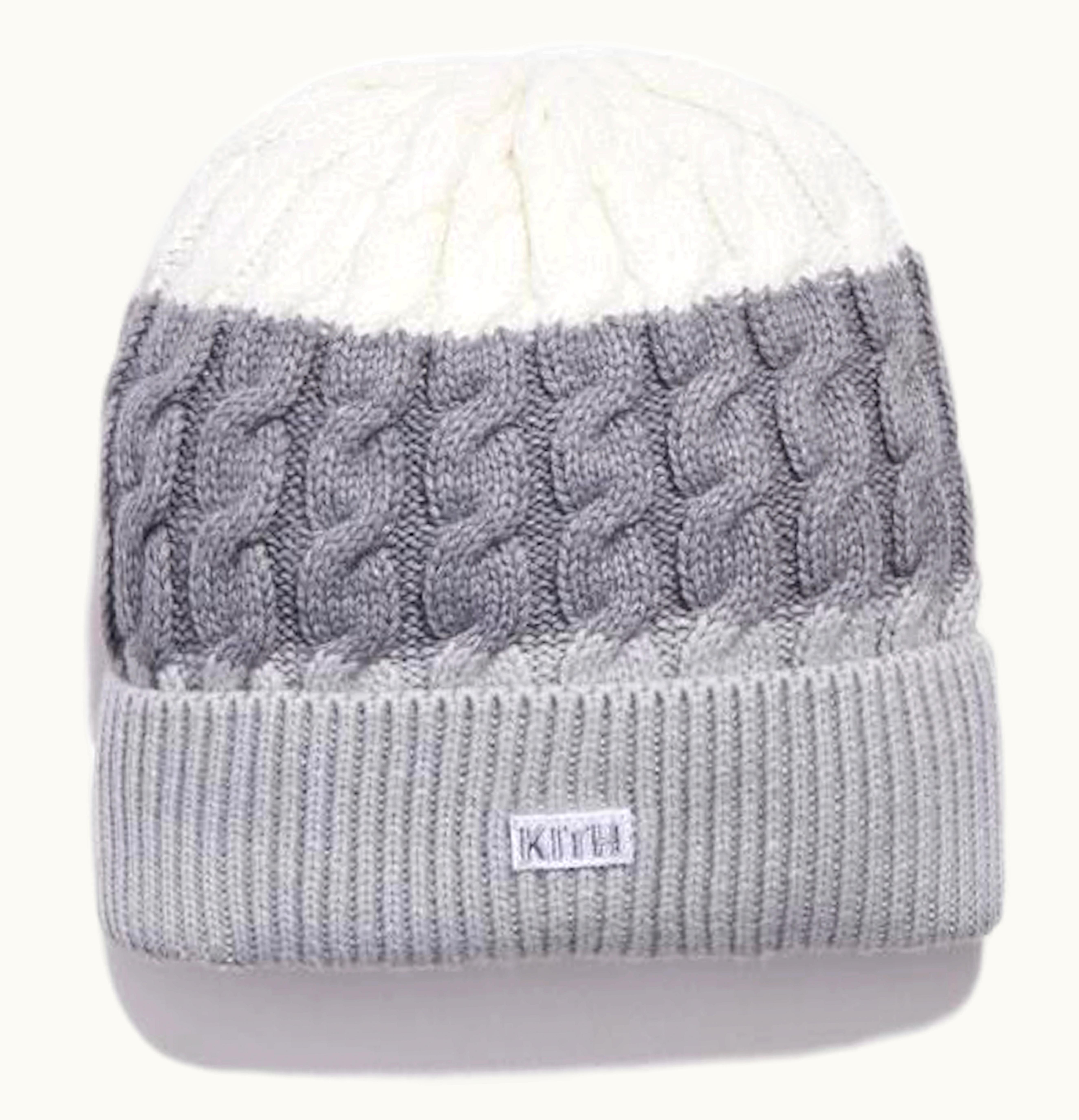 Kith Kith Cable Knit Beanie White Multi