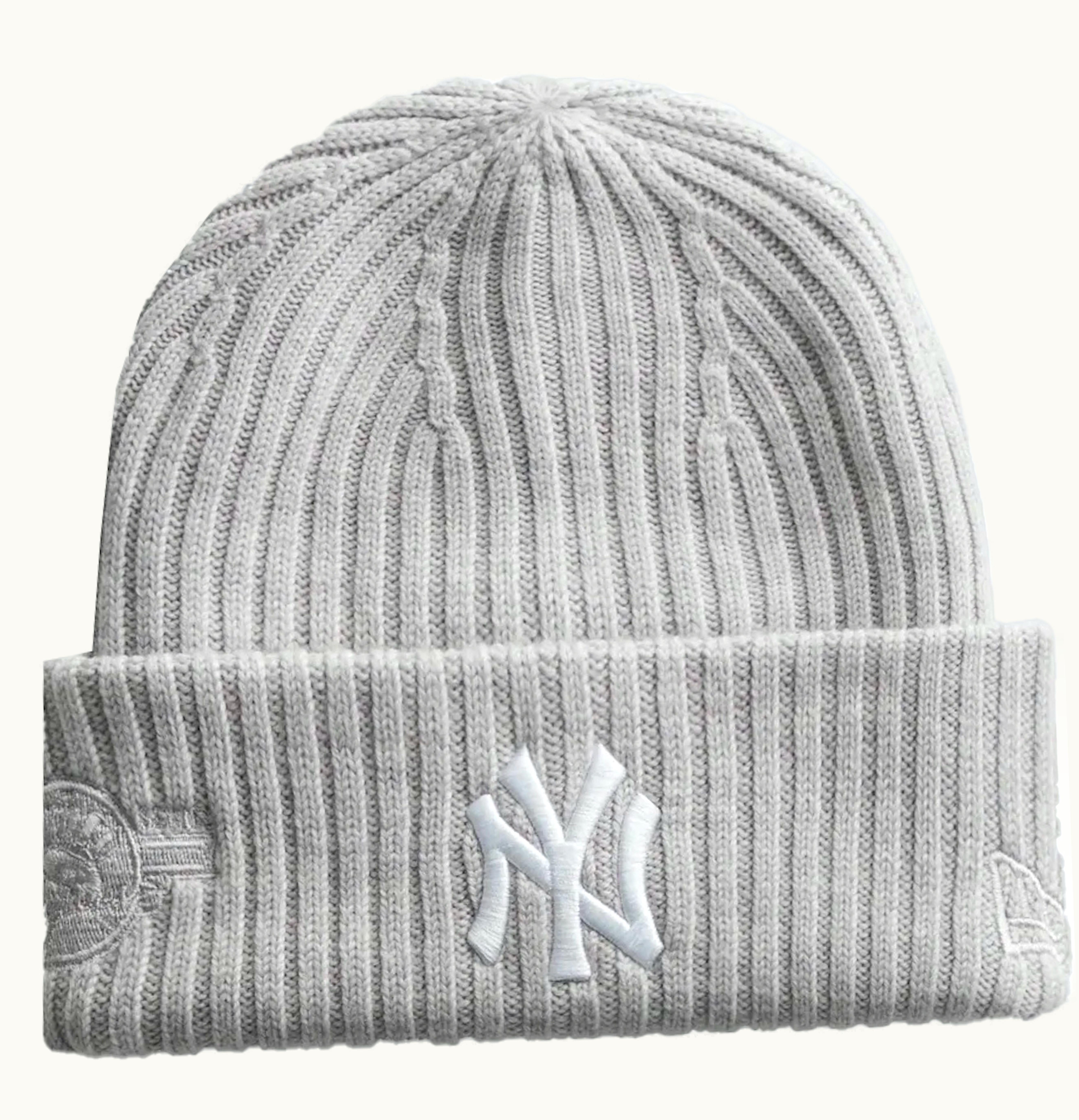 Kith Kith New Era New York Yankees Knit Beanie Light Heather Grey