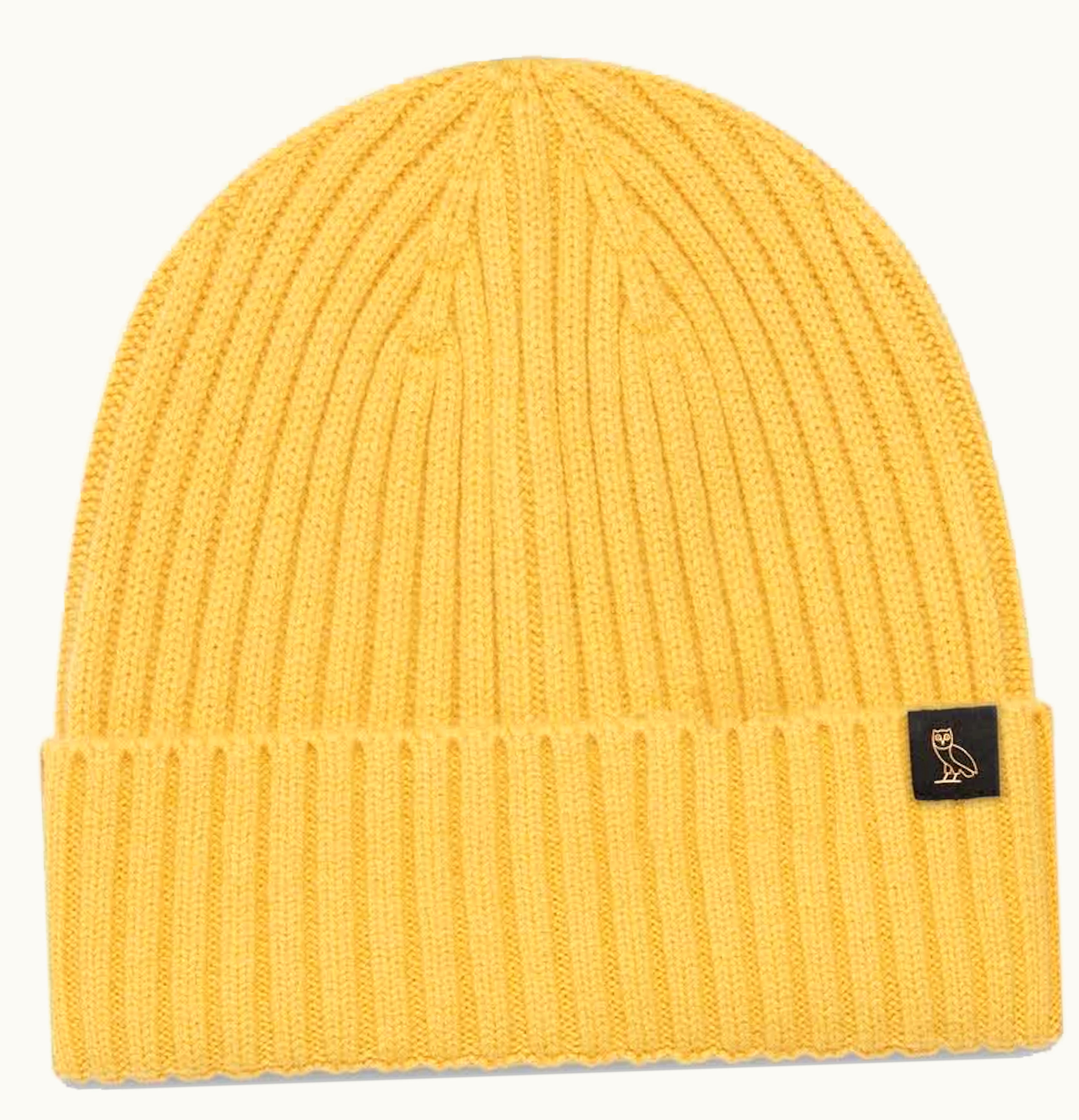 OVO OVO Merino Wool Ribbed Beanie Yellow