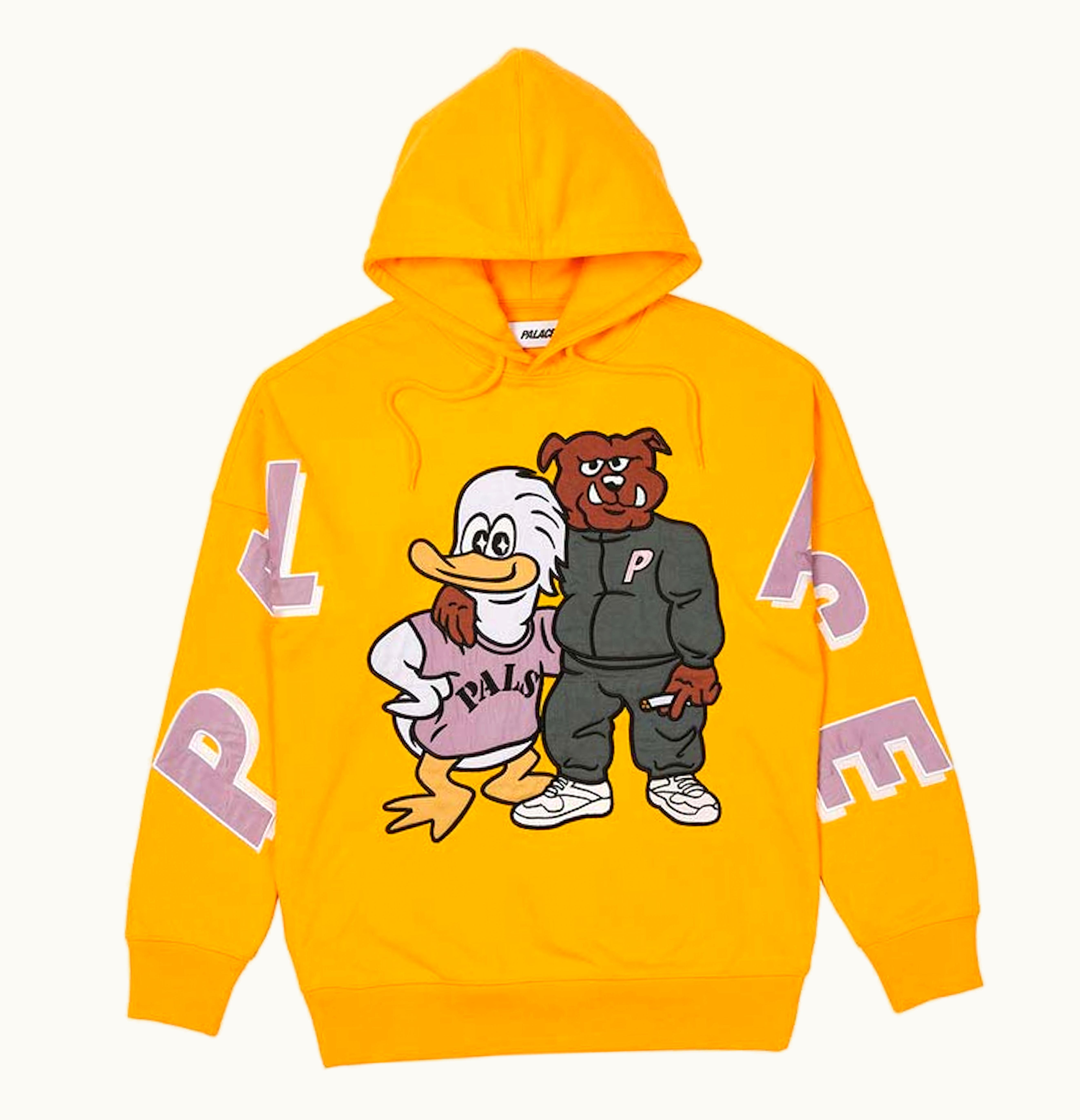 Palace Palace Dog And Duck Drop Shoulder Hood Yellow