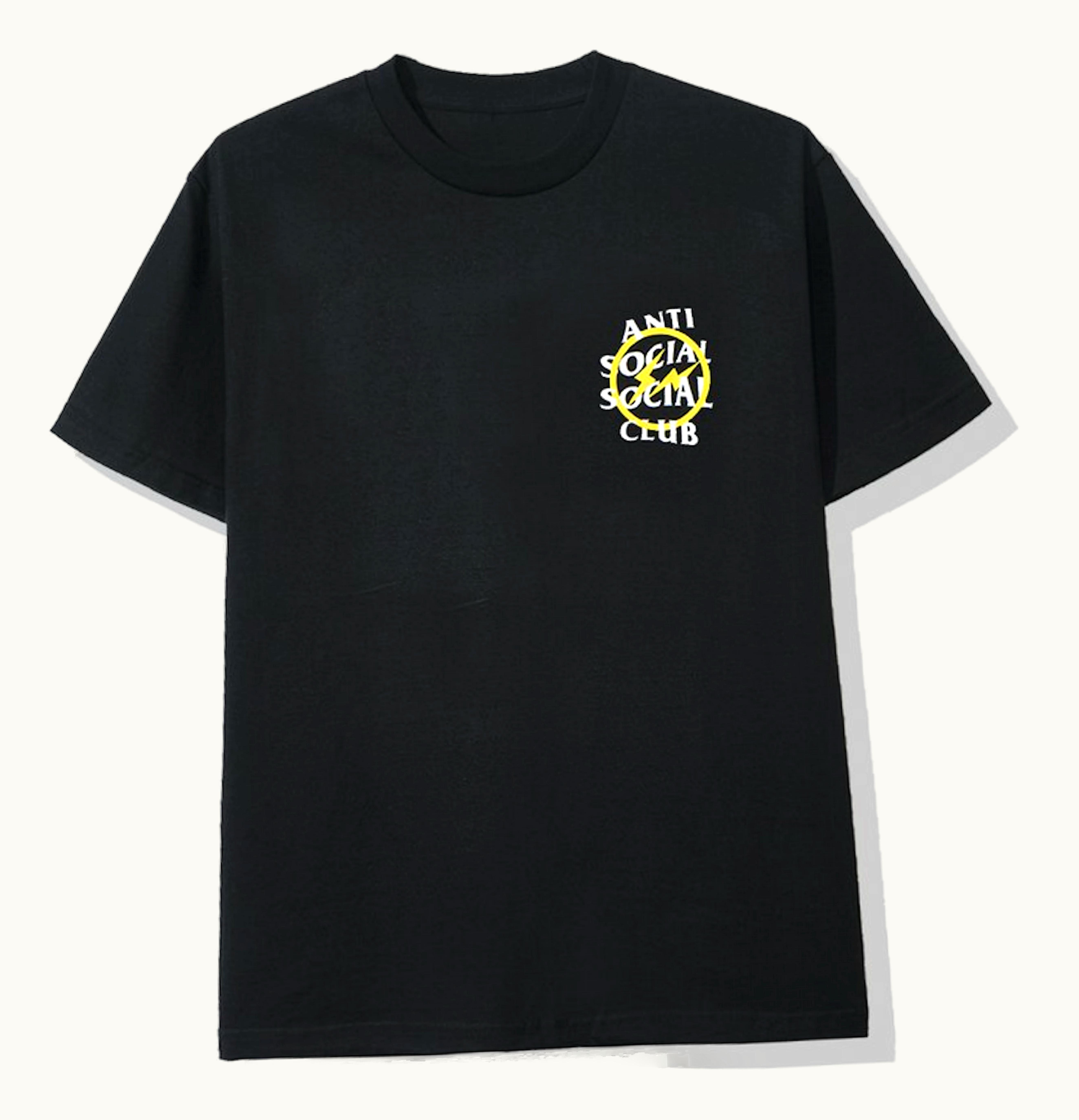 Anti Social Social Club Anti Social Social Club x Fragment Yellow Bolt Tee Black