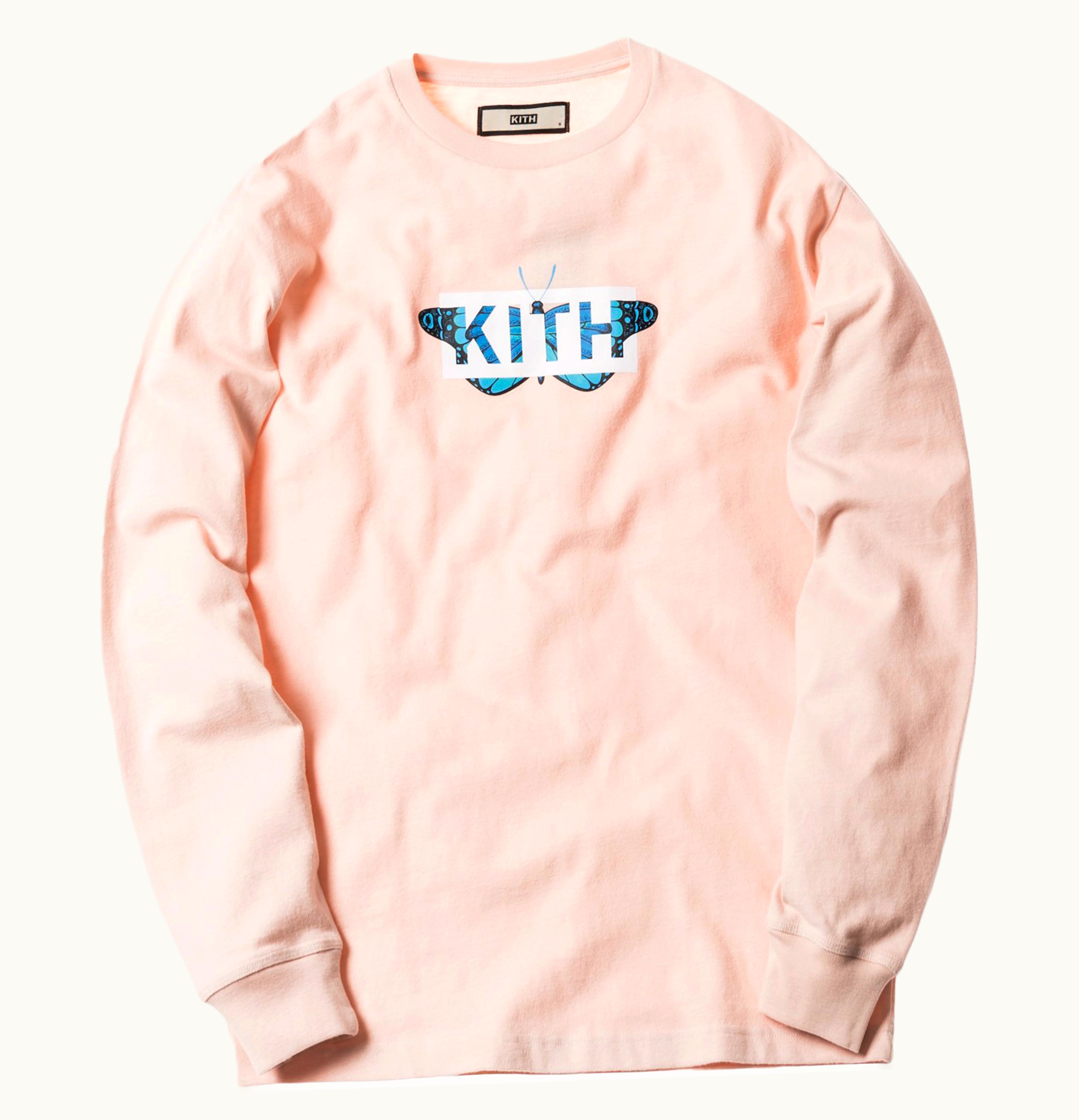 Kith Kith Monarch Classic Logo LS Tee Pink