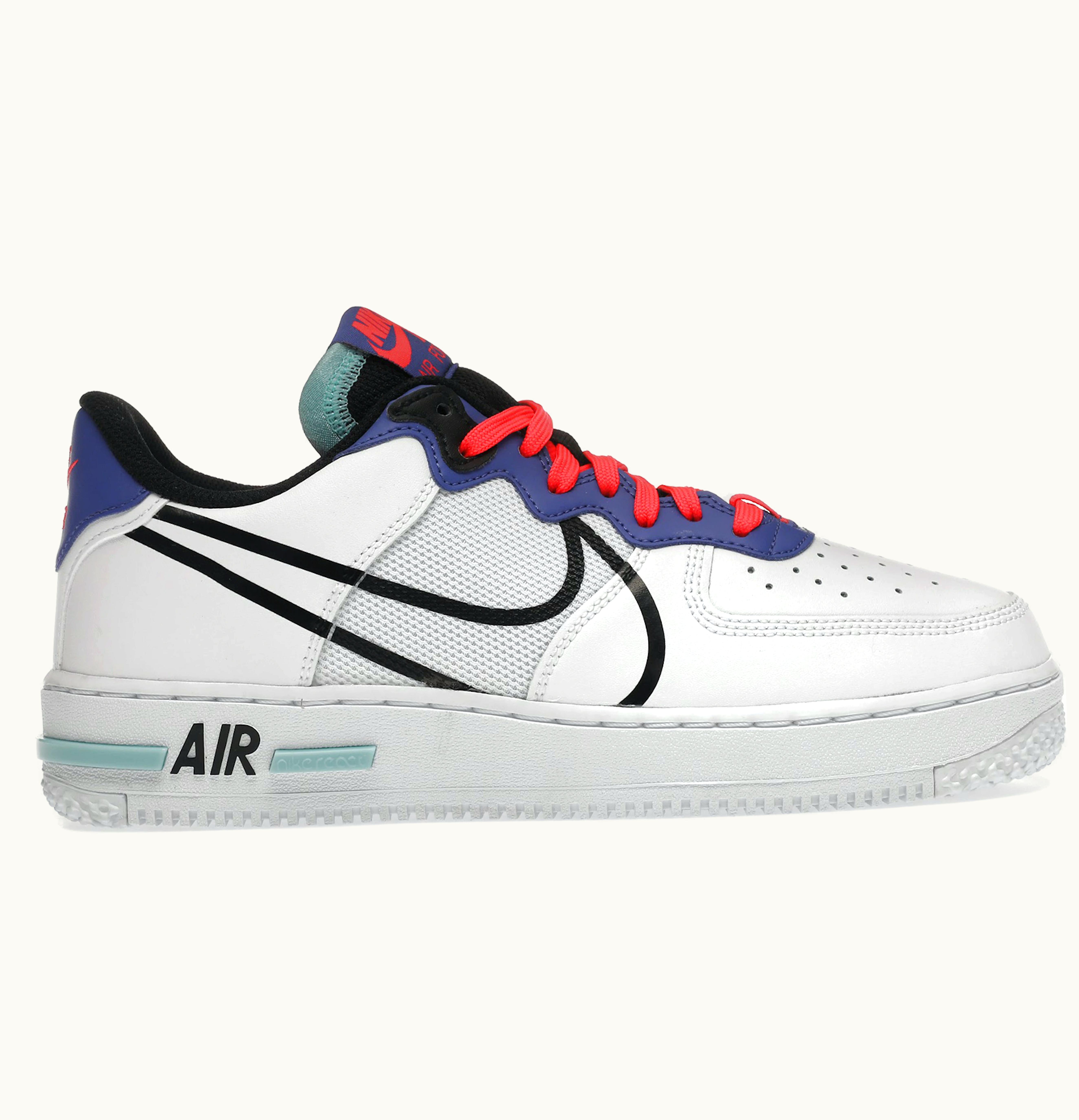Nike Nike Air Force 1 Low React White Astronomy Blue Laser Crimson