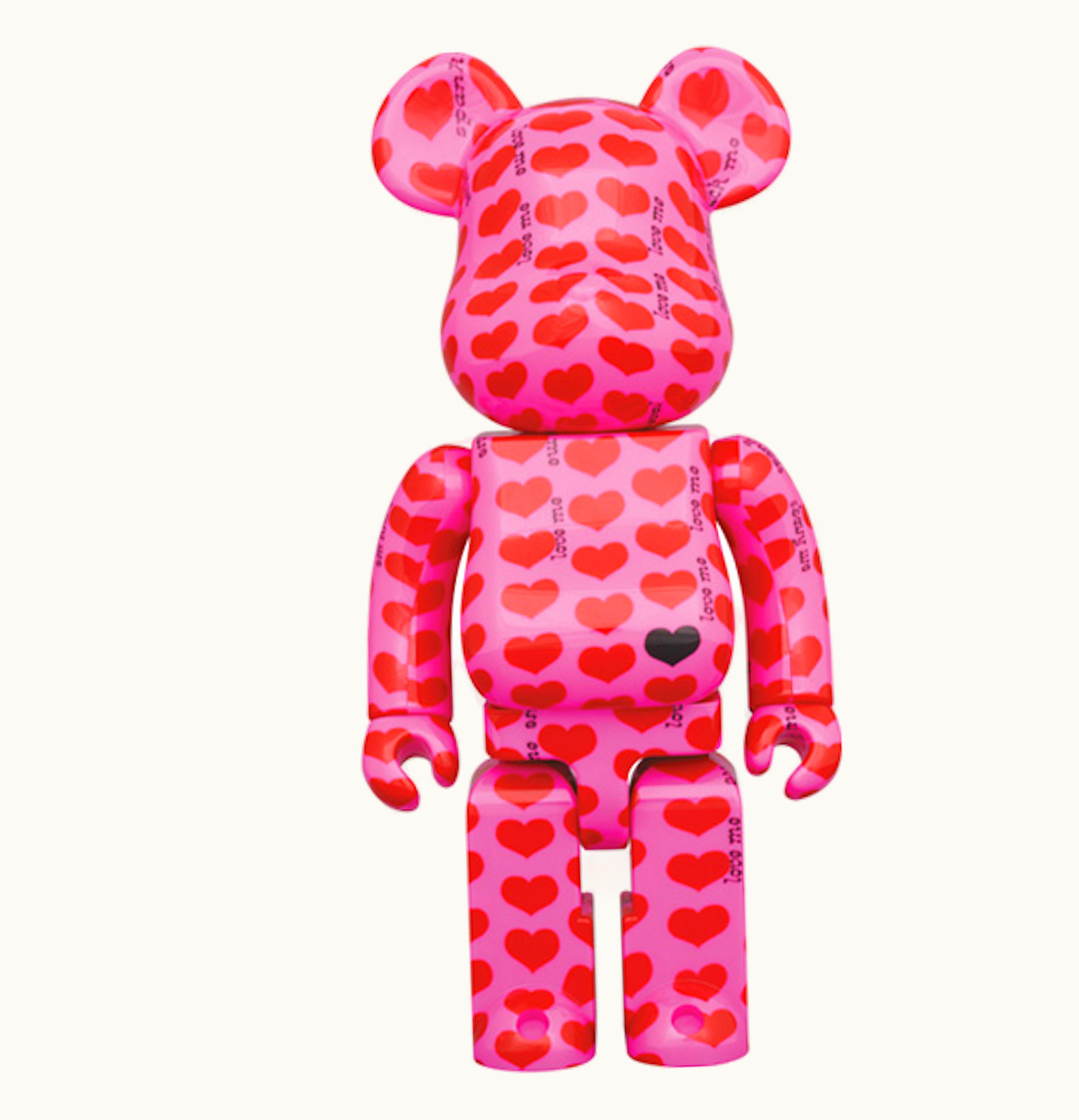Bearbrick Bearbrick x Hide Pink Heart 100 400 Set