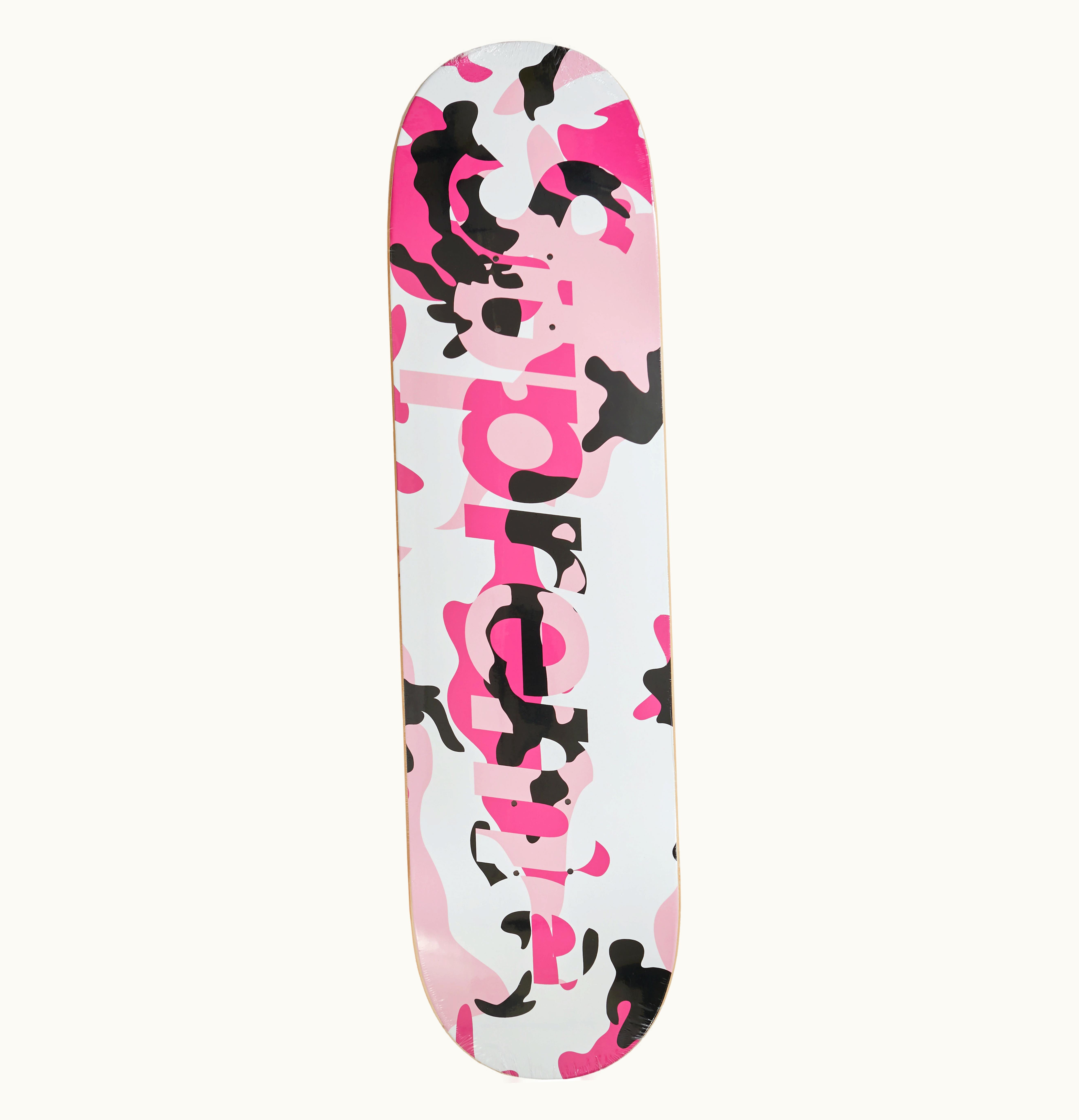 Supreme Supreme Camo Logo Skateboard Pink Camo