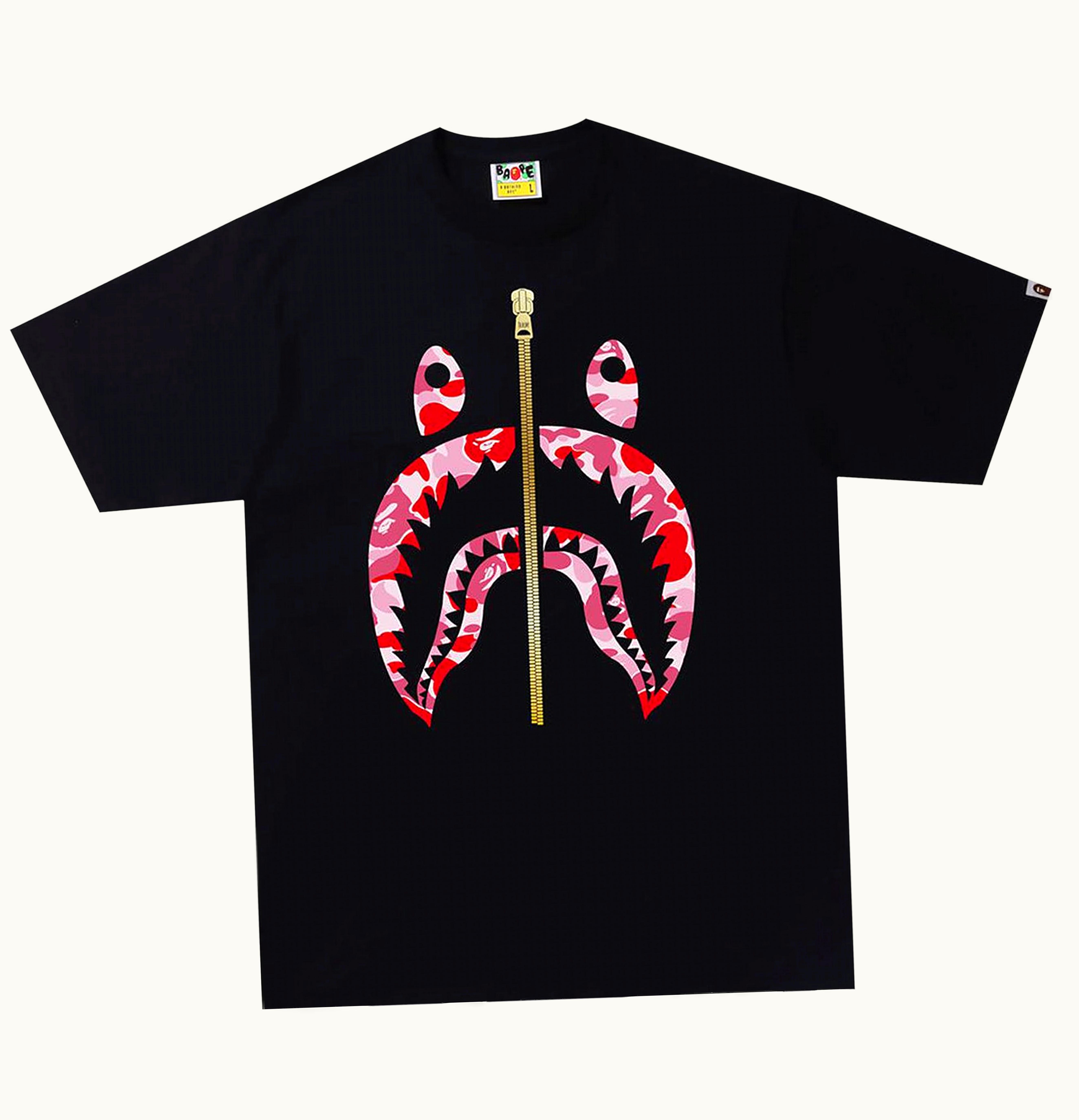 BAPE BAPE ABC Camo Shark Tee Black Pink SS22