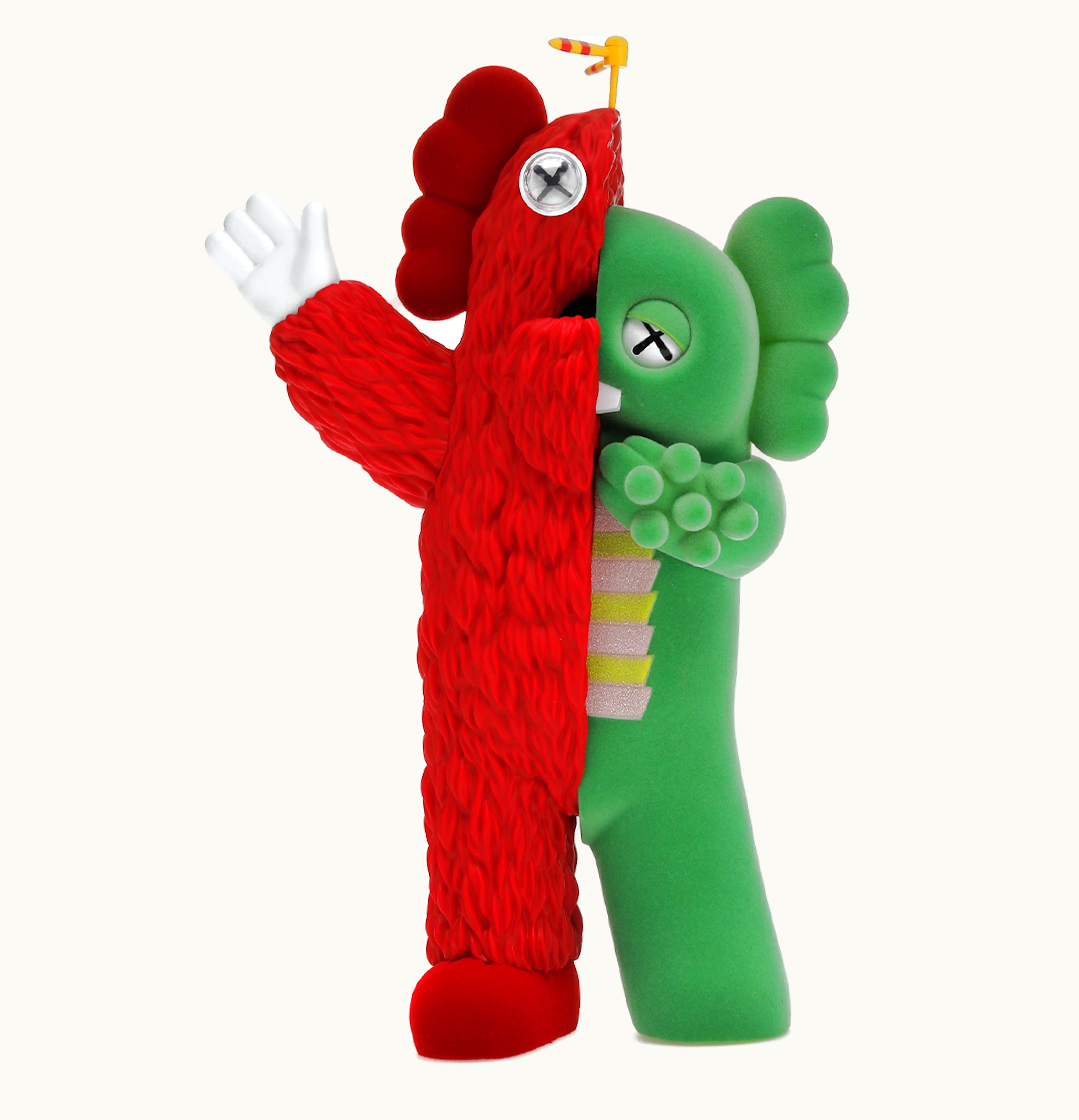 KAWS KAWS KACHAMUKKU Vinyl Figure Green Red