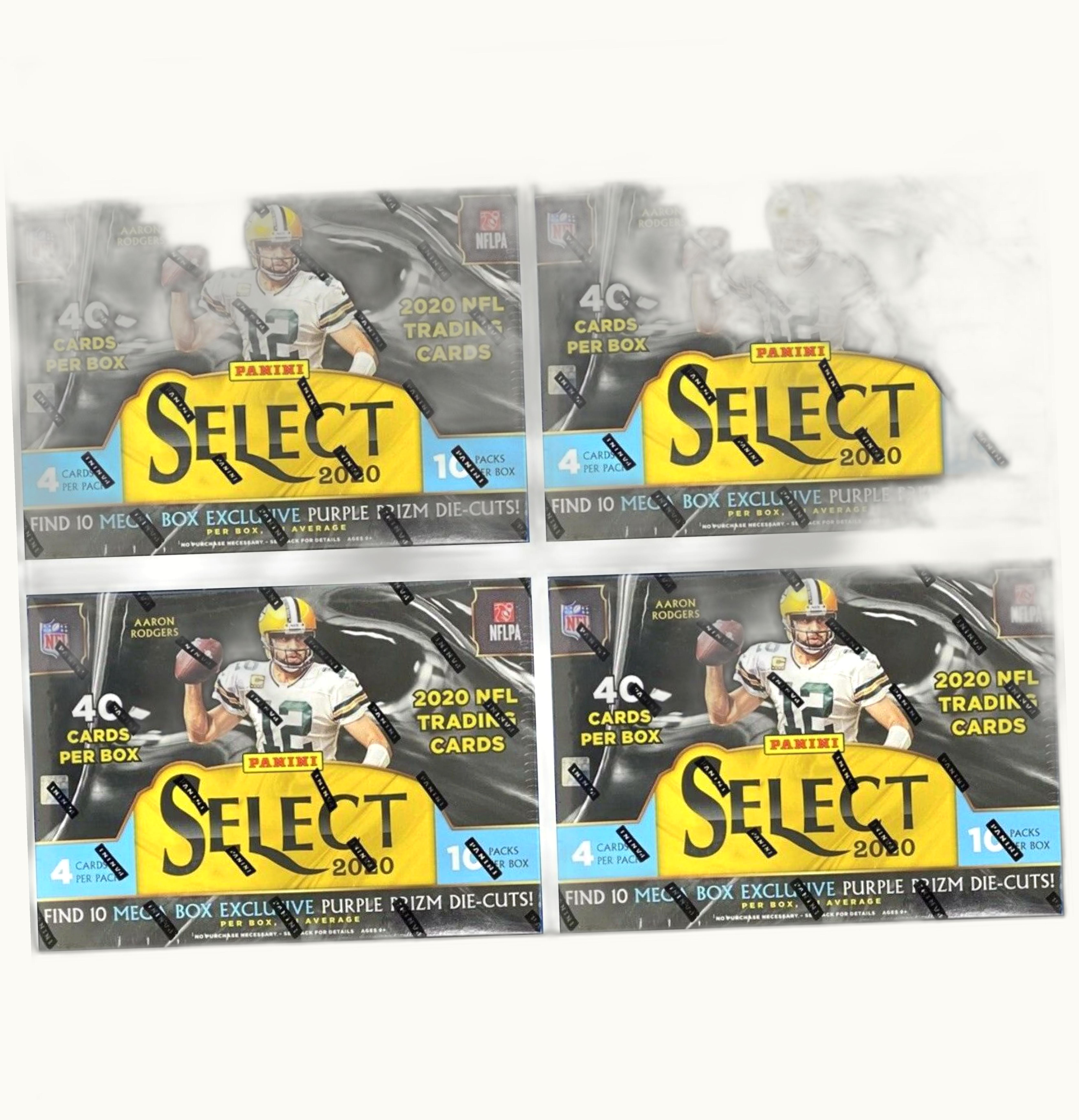 Panini 2020 Panini Select Football Mega Box Purple Die Cuts 4x Lot