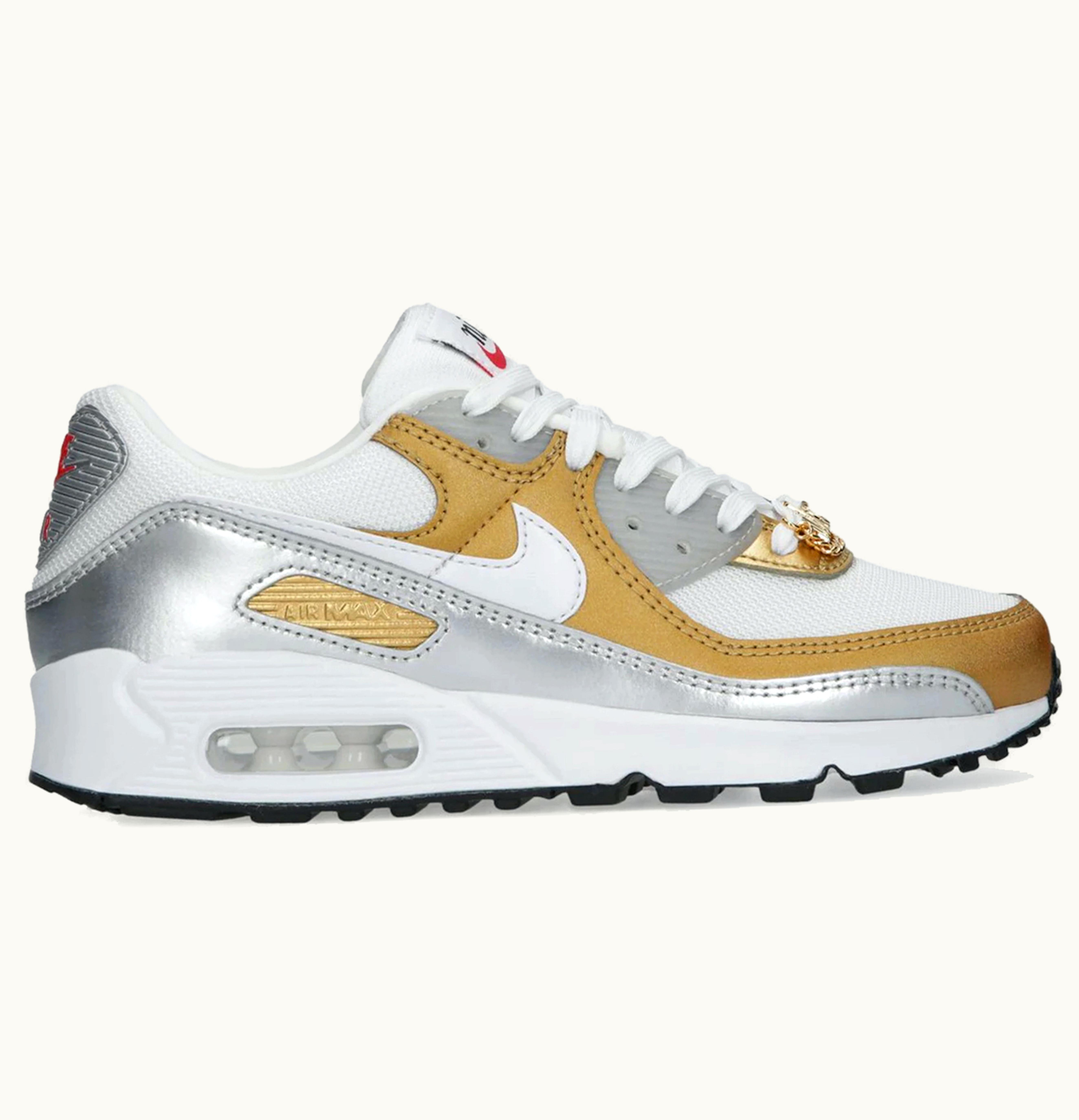 Nike Nike Air Max 90 SE White Metallic Gold W