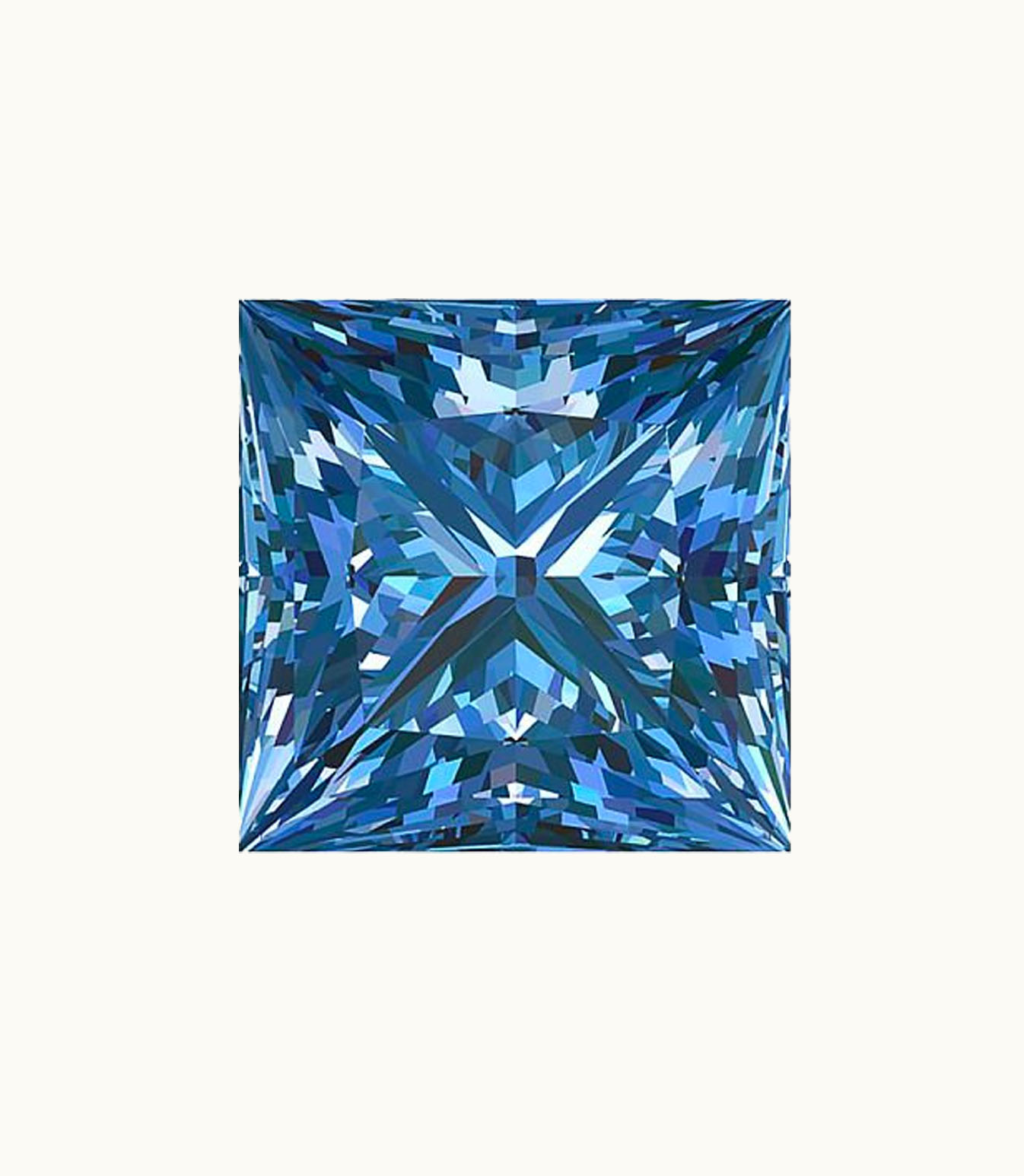 Loose Blue Diamonds Princess Loose Blue Diamonds Color H - Clarity I2 - Cut Poor - Shape Princess