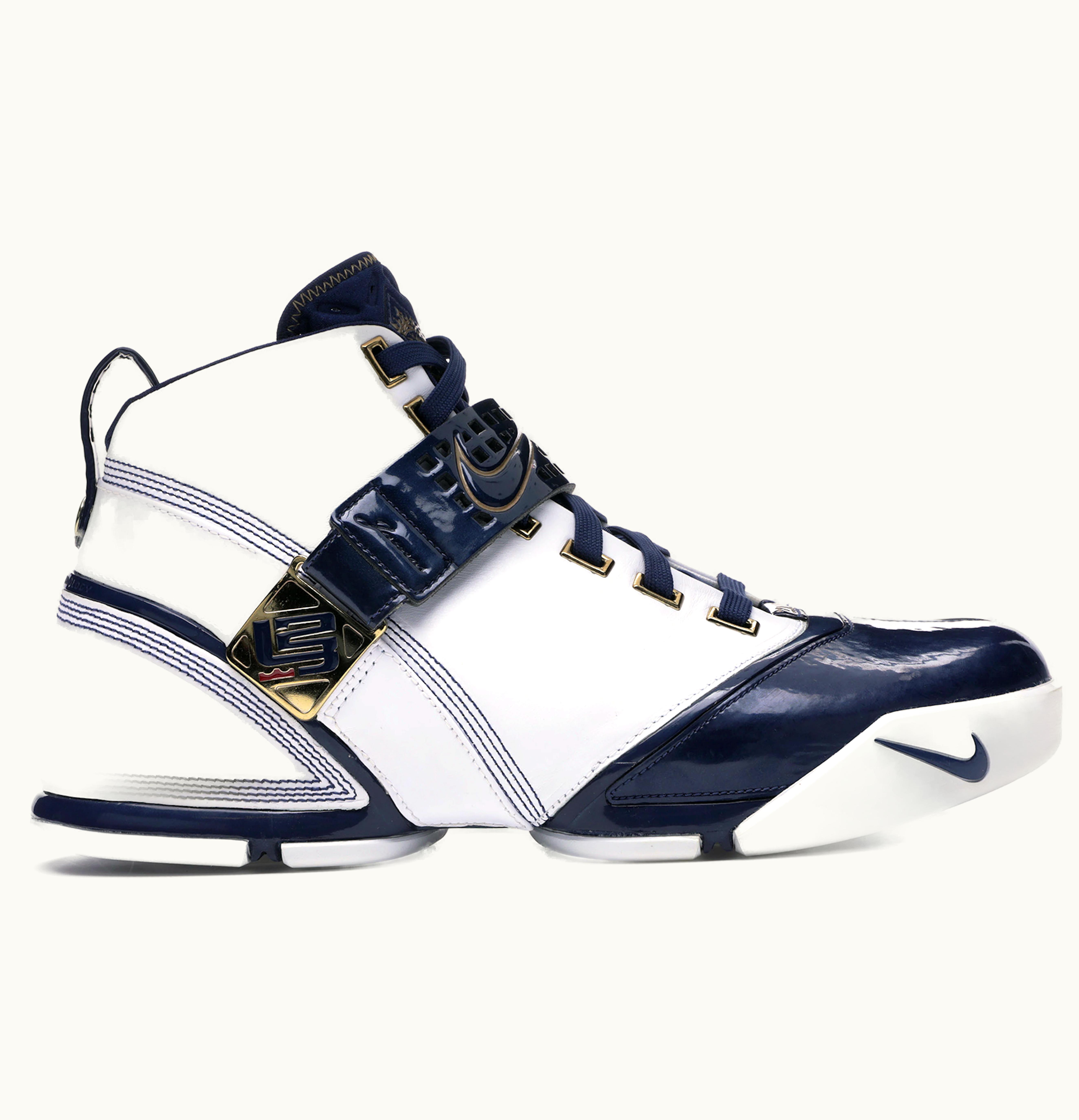 Nike Nike Lebron 5 White Navy Metallic Gold