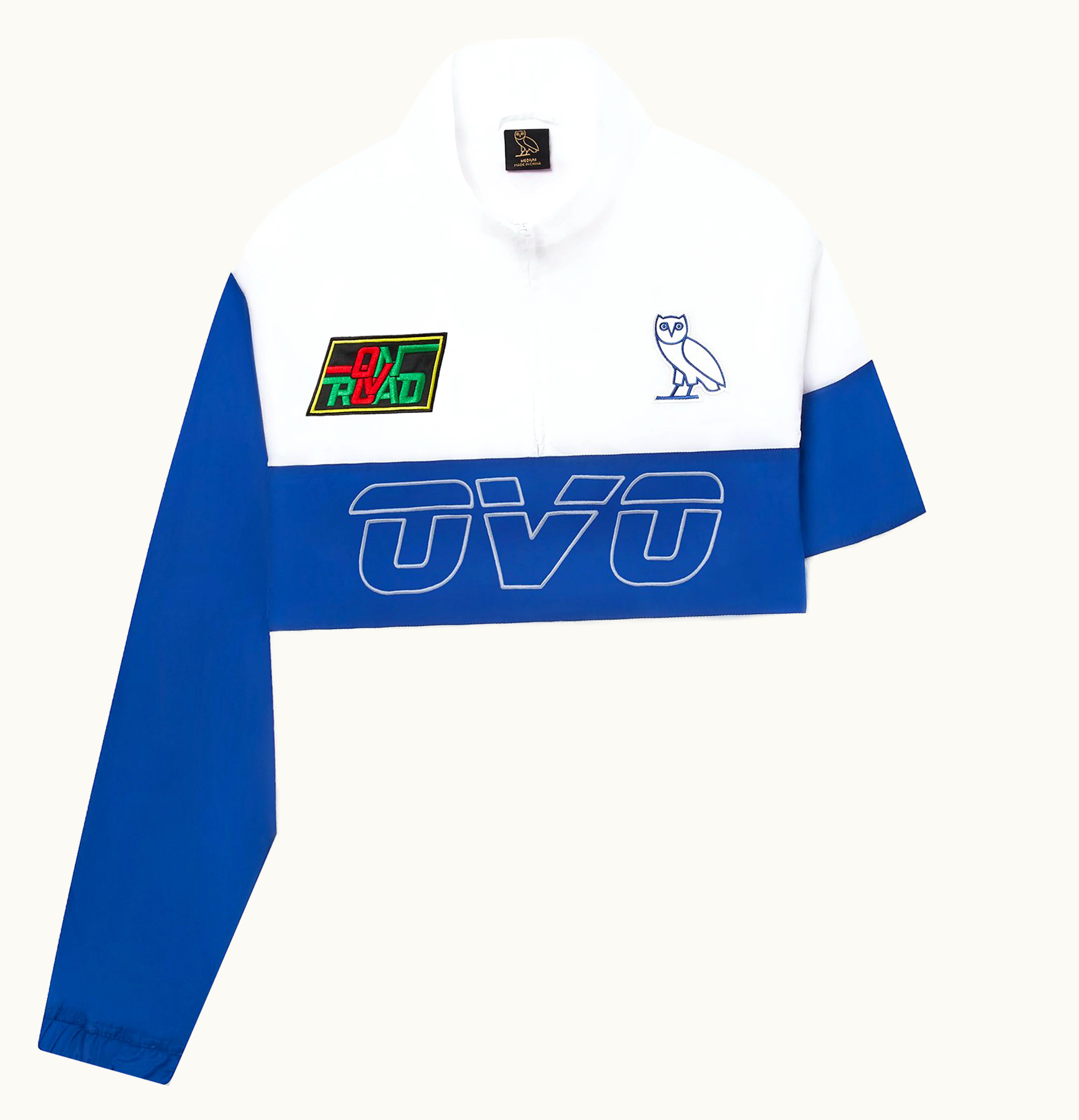 OVO OVO Track Suit Half Zip White Royal Blue