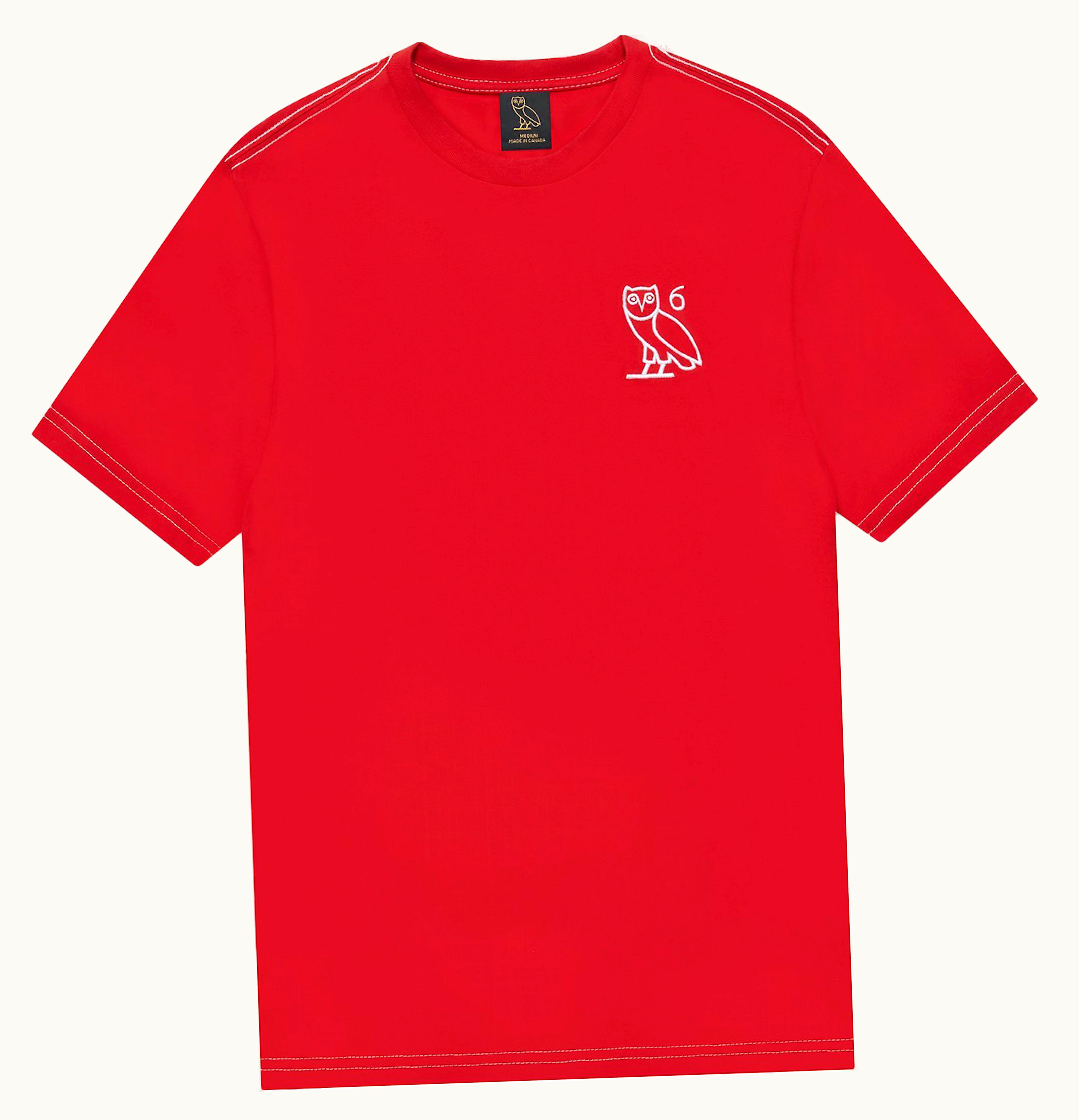 OVO OVO Contrast Stitch T Shirt Red