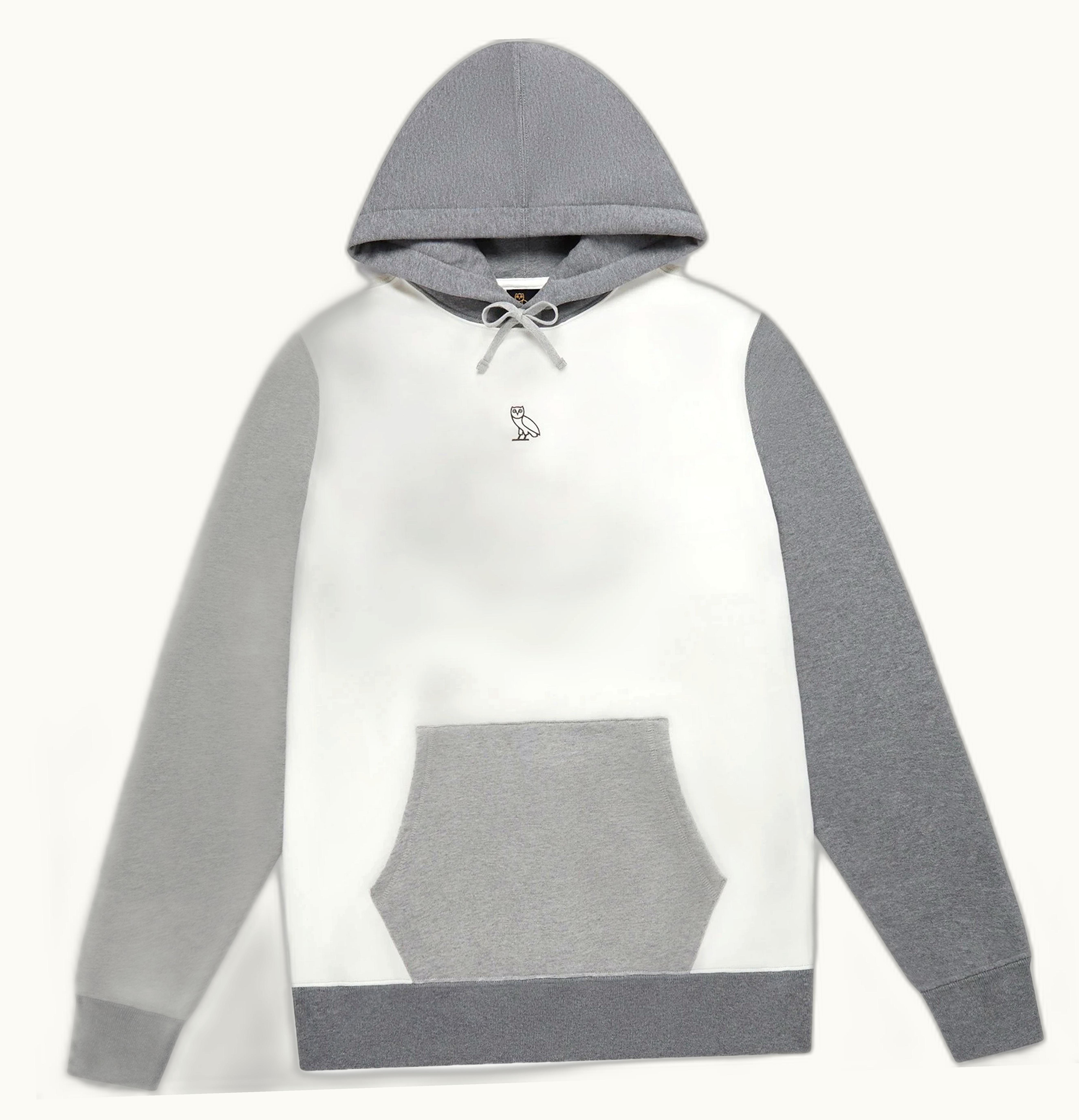 OVO OVO Block Panel Hoodie Multi Grey