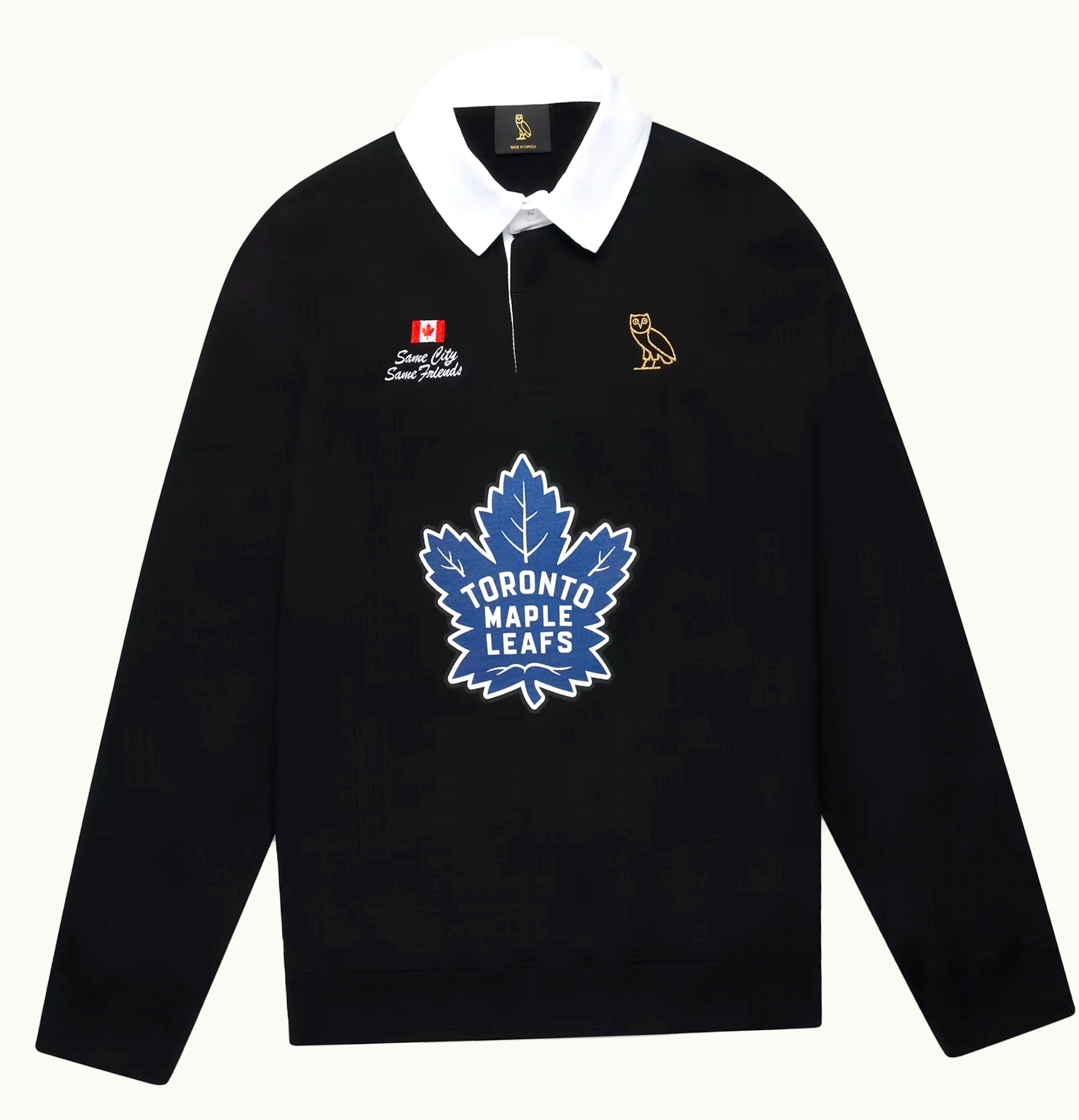 OVO OVO x Toronto Maple Leafs Rugby Polo Black