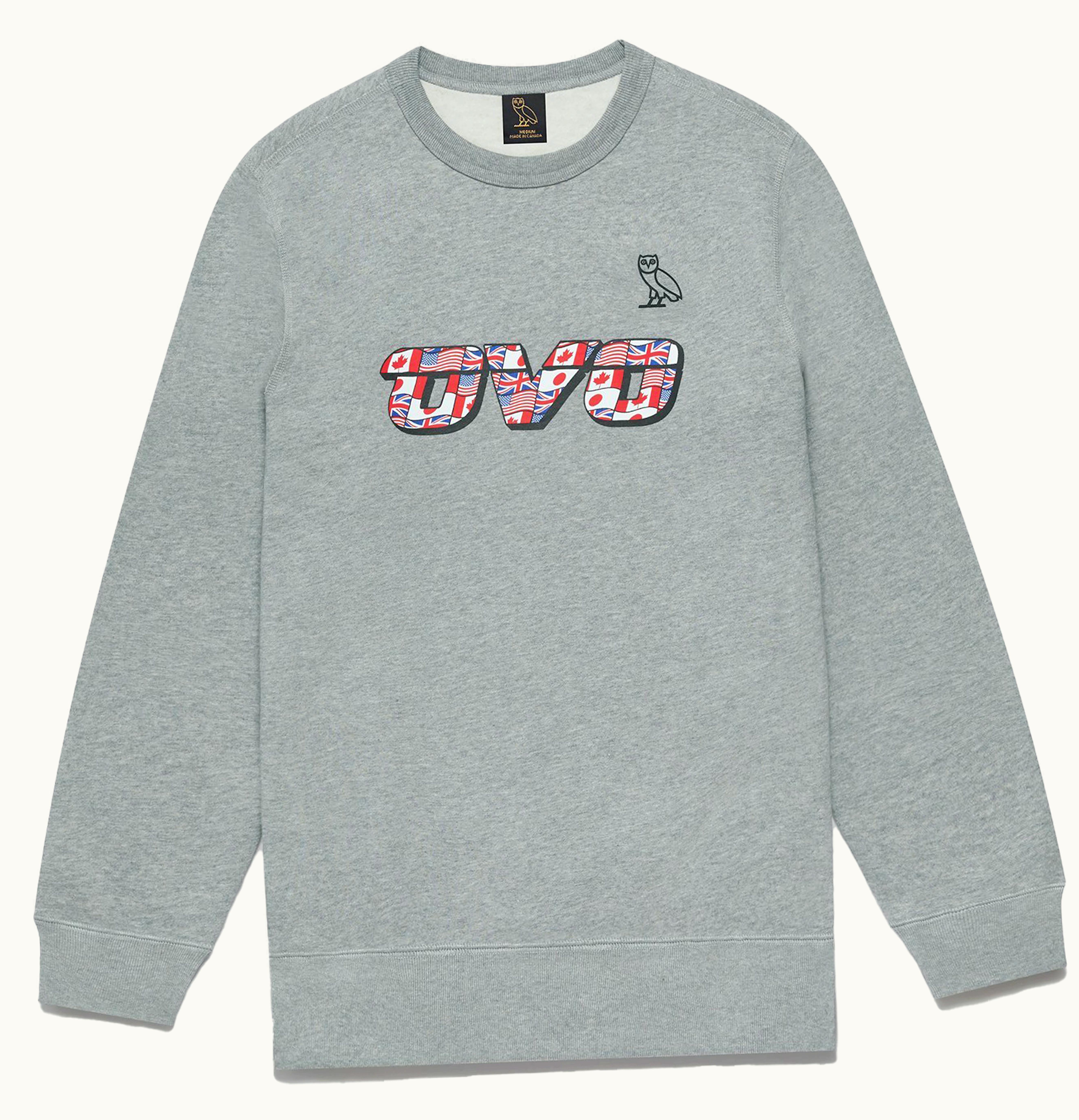 OVO OVO Flag Runner Crewneck Heather Grey