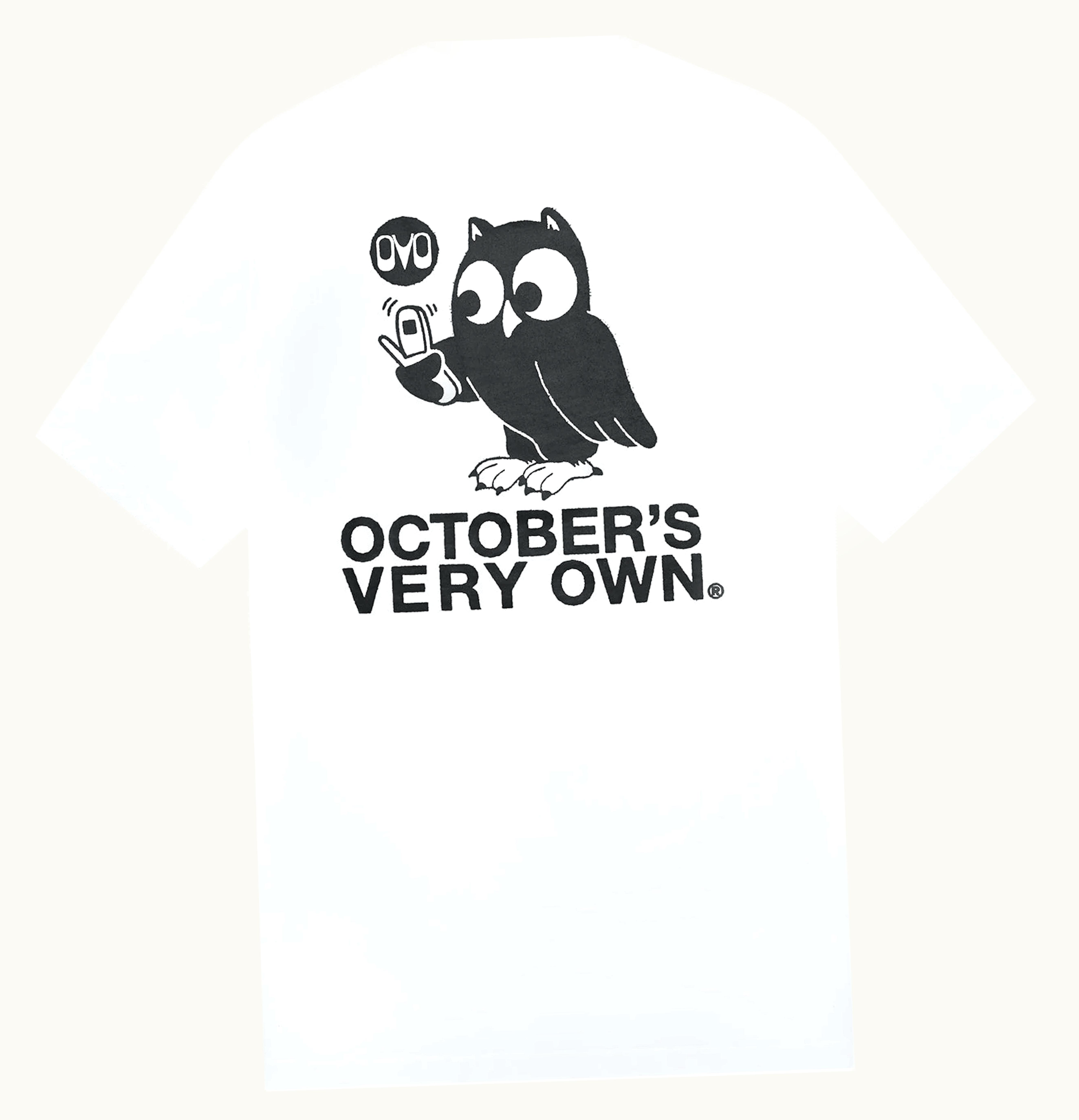 OVO OVO Flip Phone Owl T shirt White