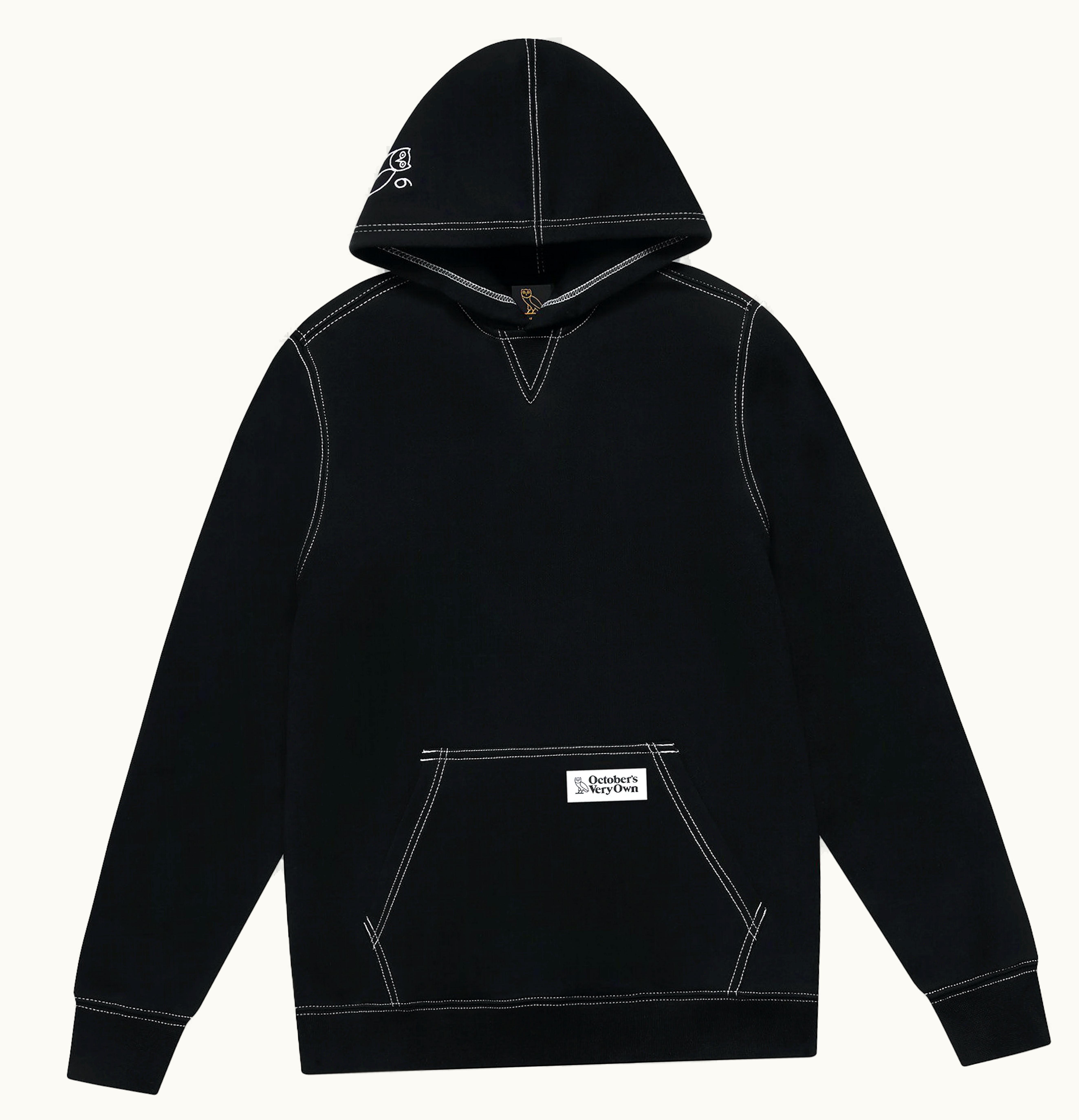 OVO OVO Contrast Stitch Hoodie Black