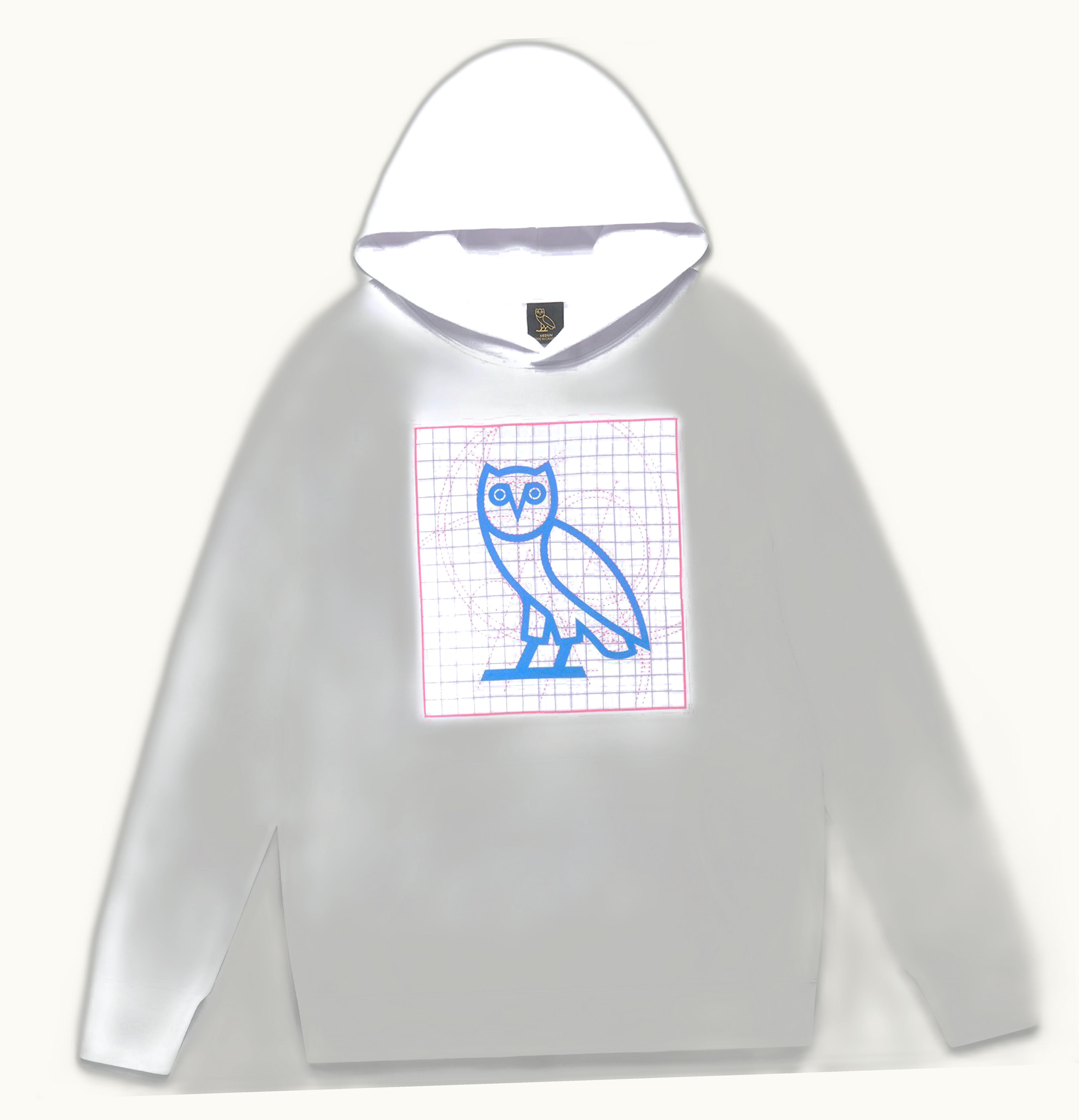 OVO OVO Blueprint Owl Hoodie White