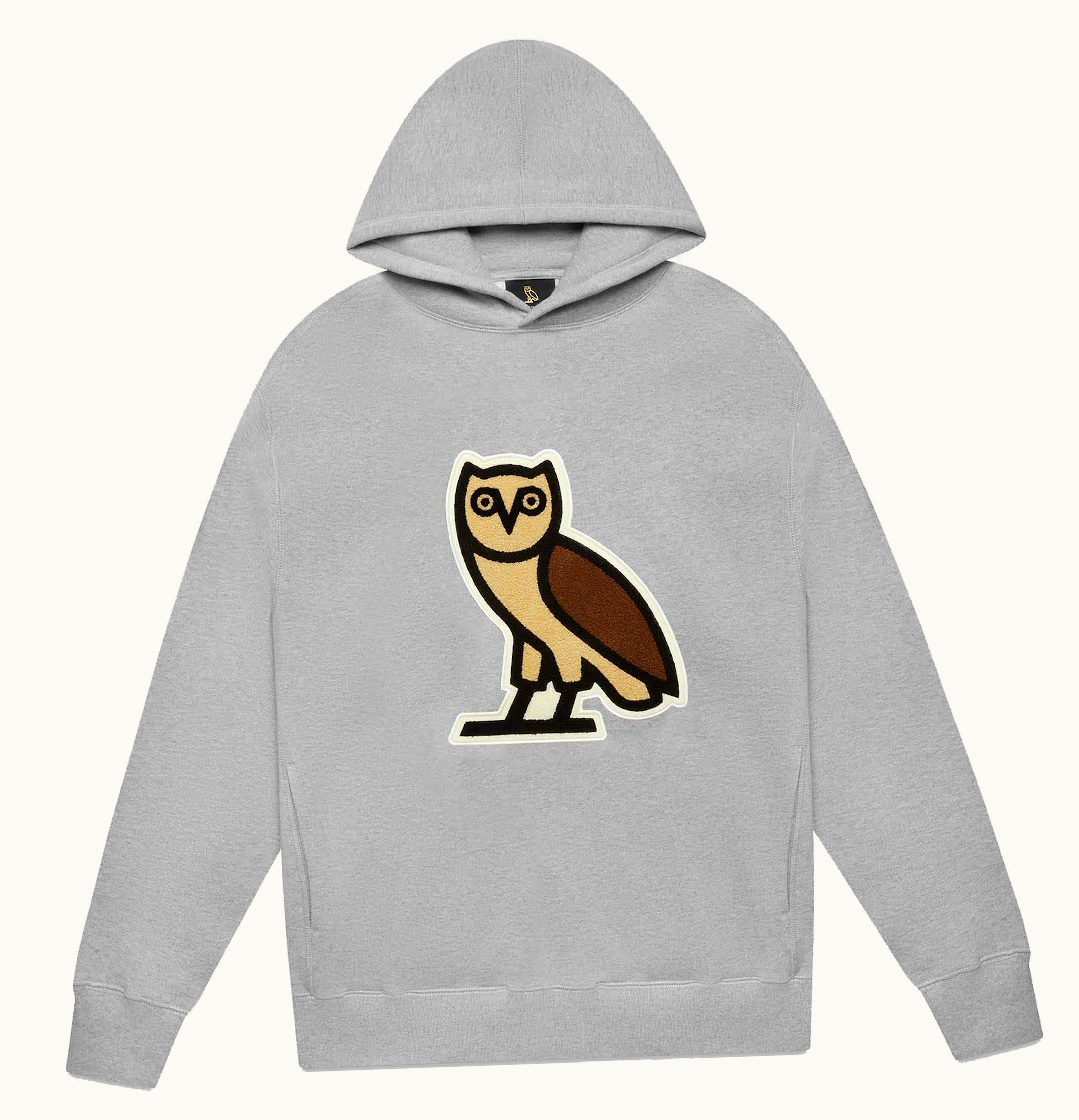 OVO OVO Chenille Bubble Owl Hoodie Heather Grey