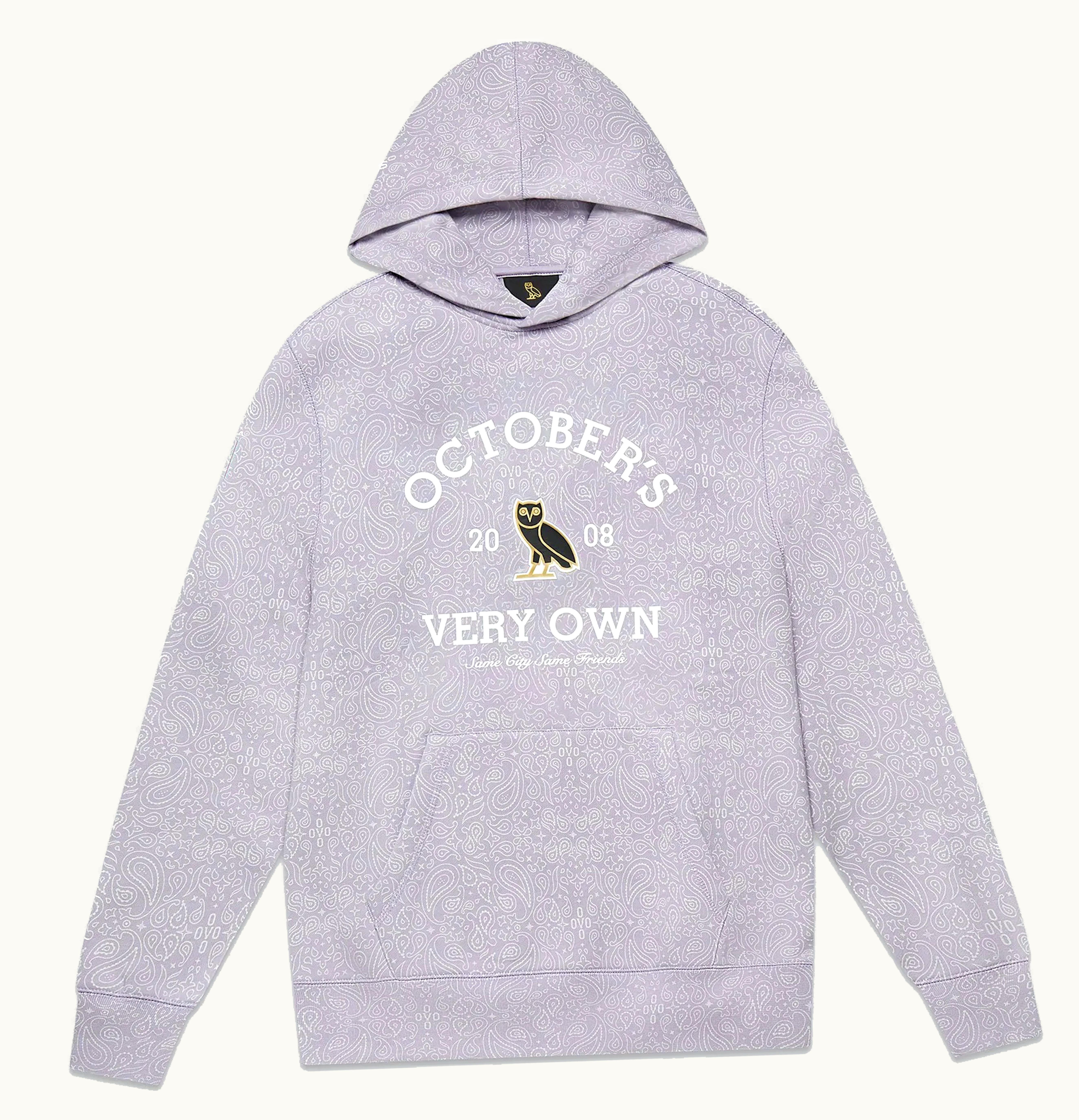 OVO OVO Collegiate Hoodie FW22 Lilac Paisley
