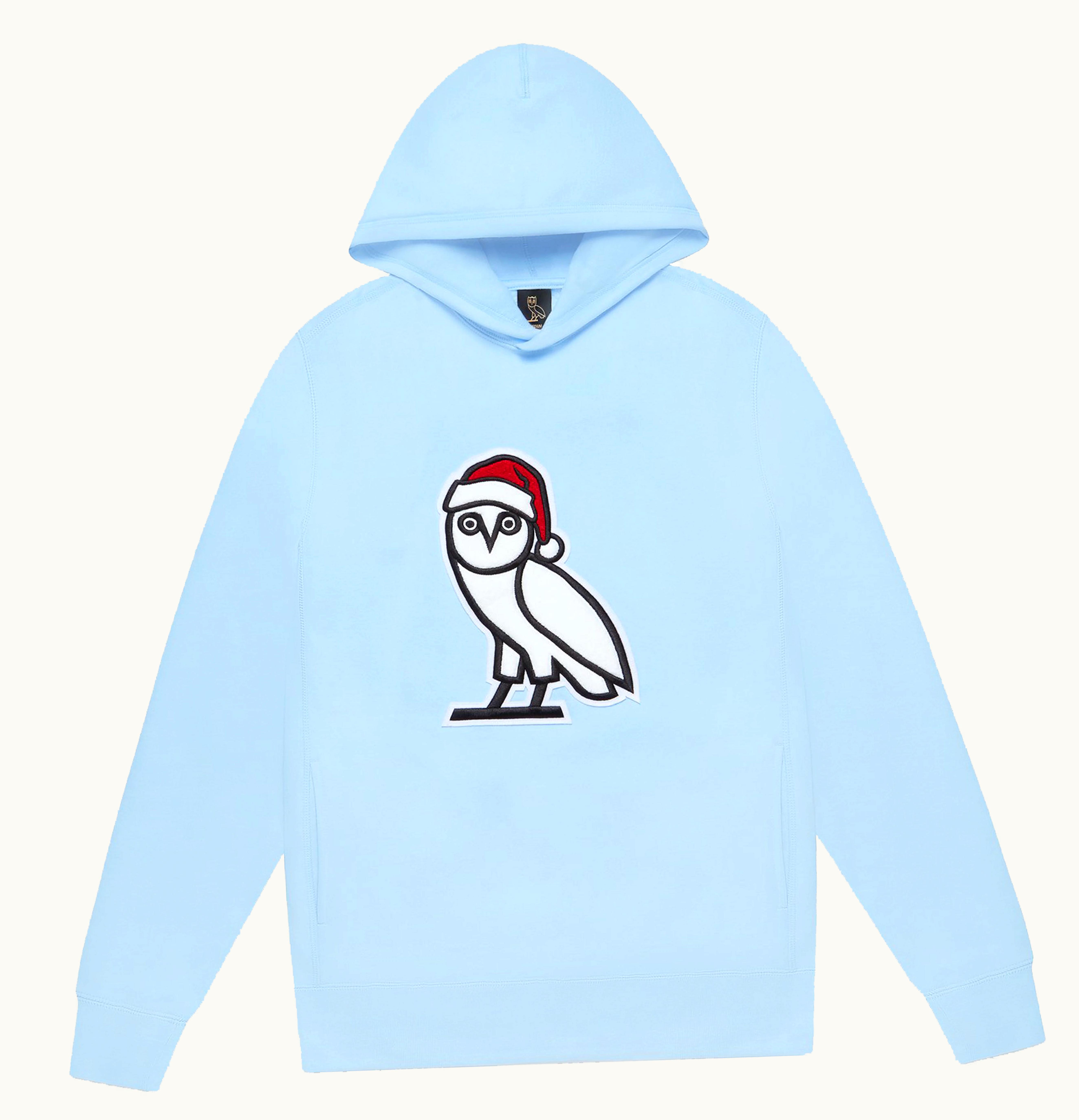 OVO OVO Holiday Owl Hoodie FW21 Sky Blue